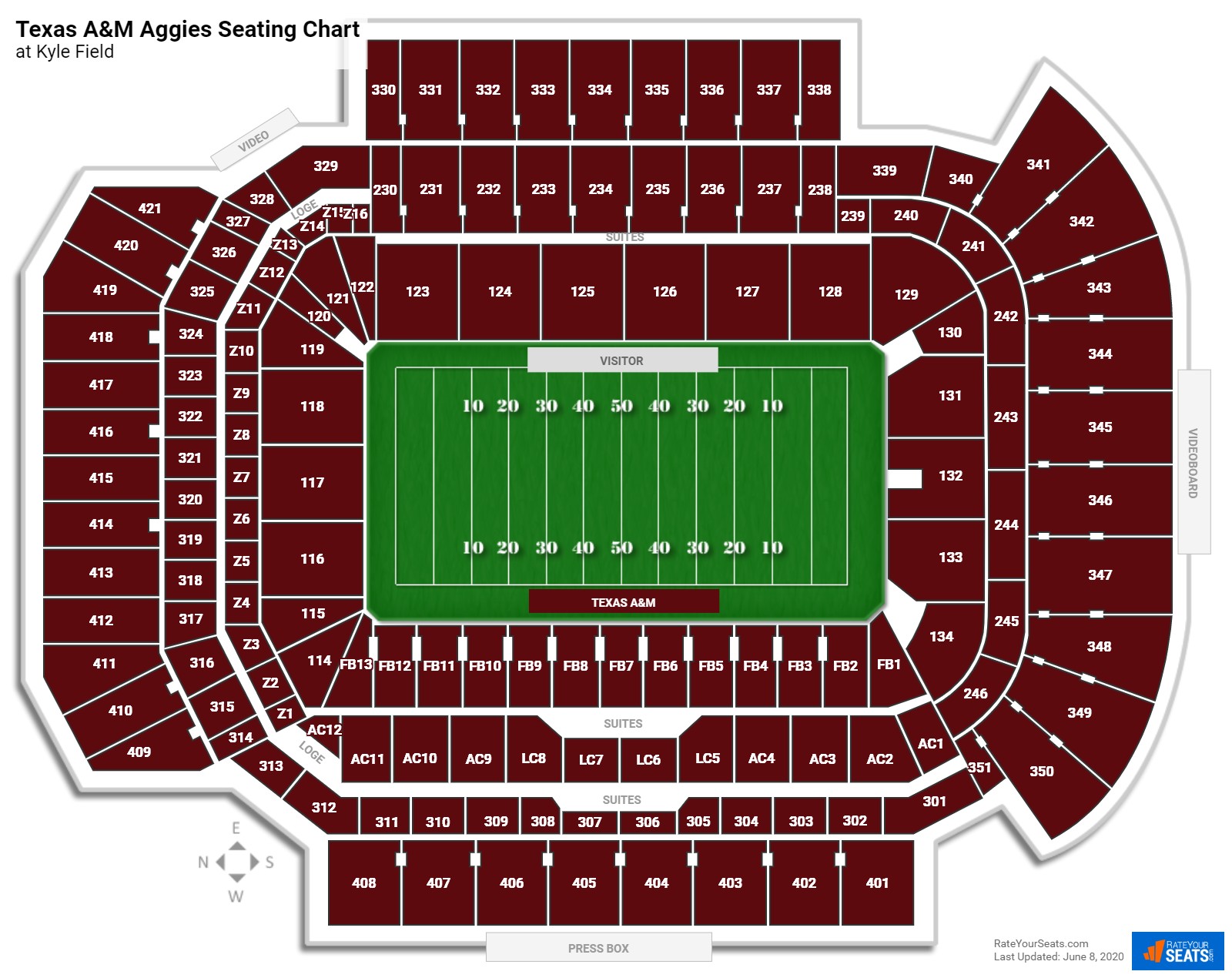 Kyle Field Seating Chart With Seat Numbers Awesome Home