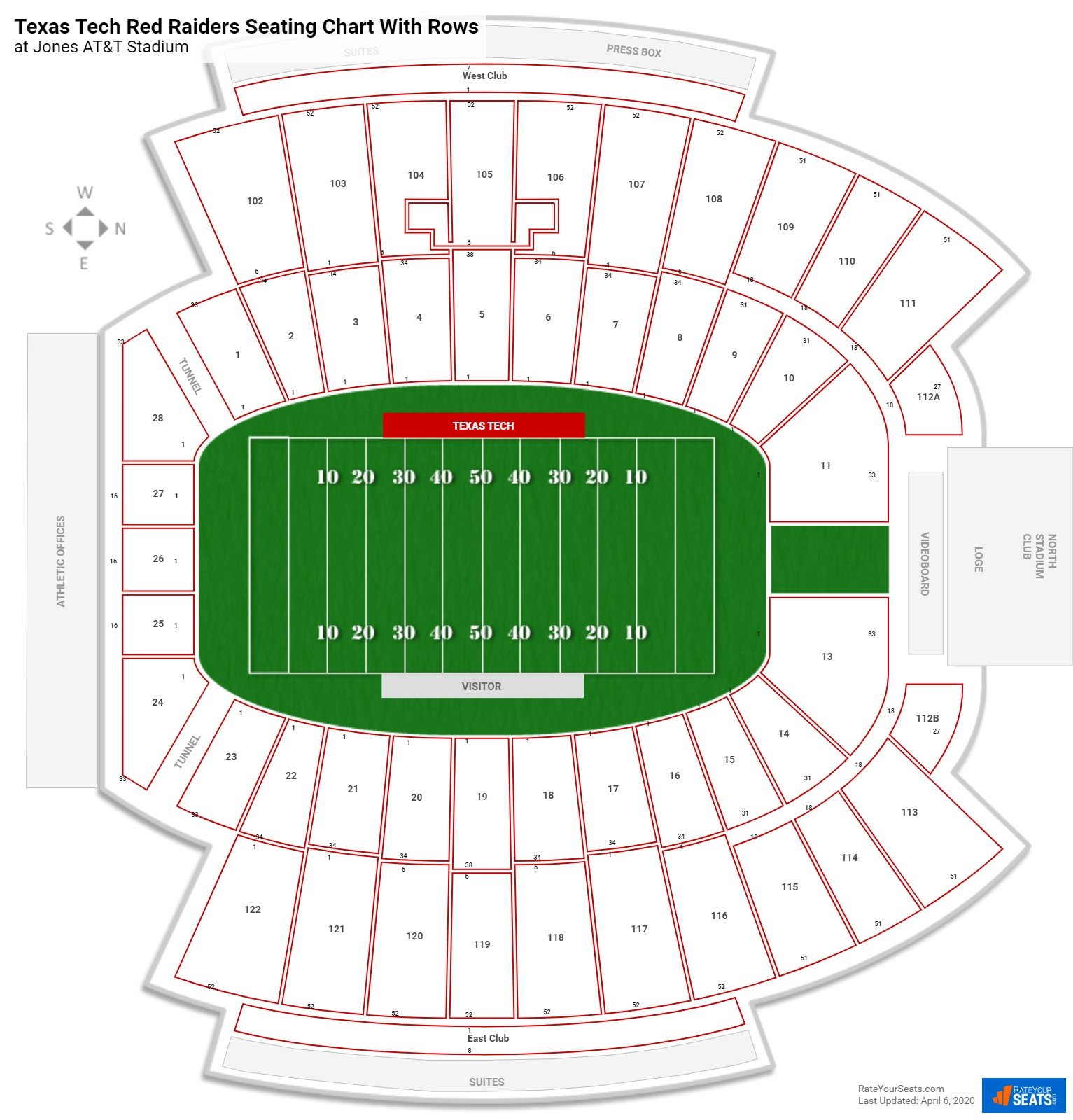 Jones AT&T Stadium Seating Chart
