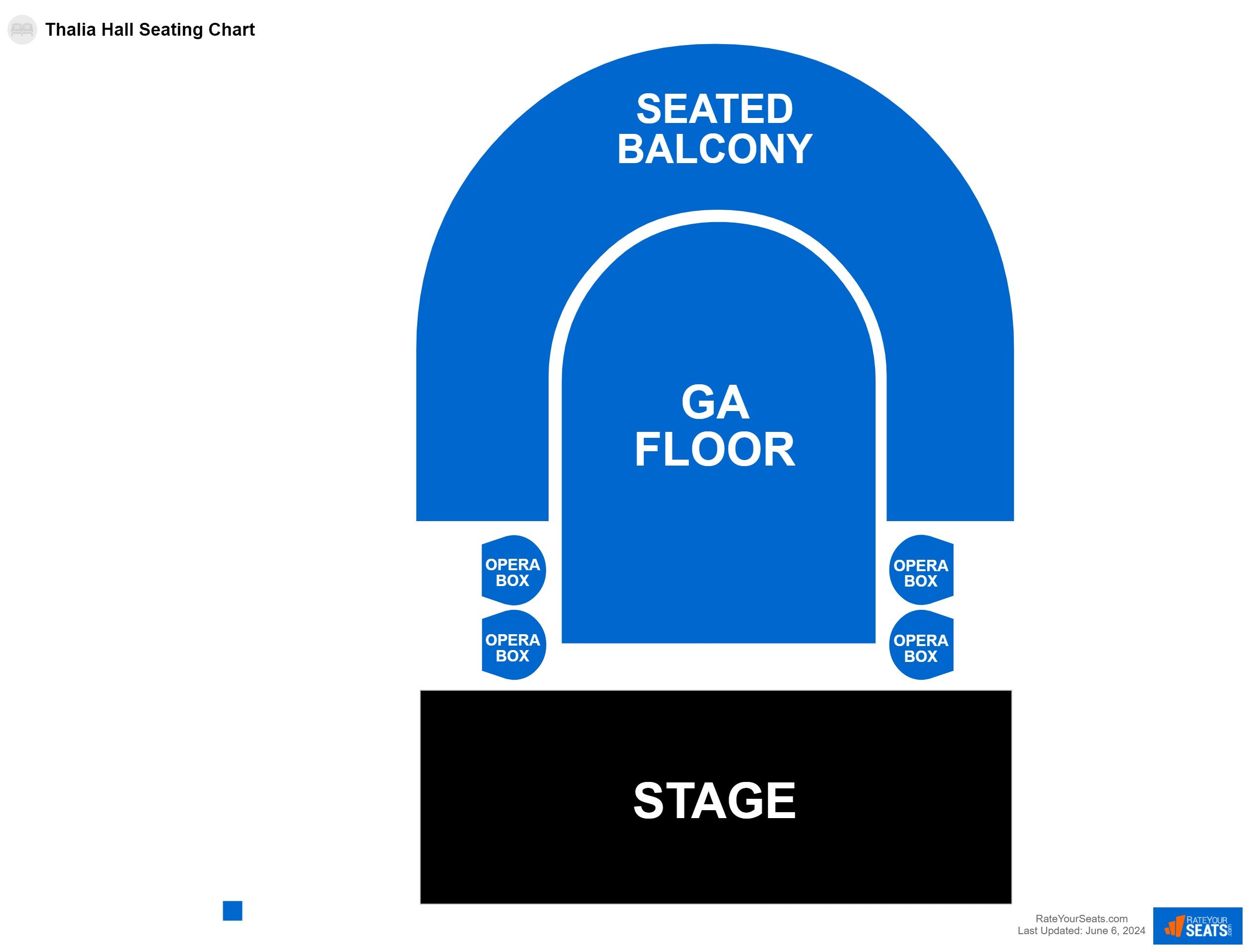 Comedy seating chart at Thalia Hall