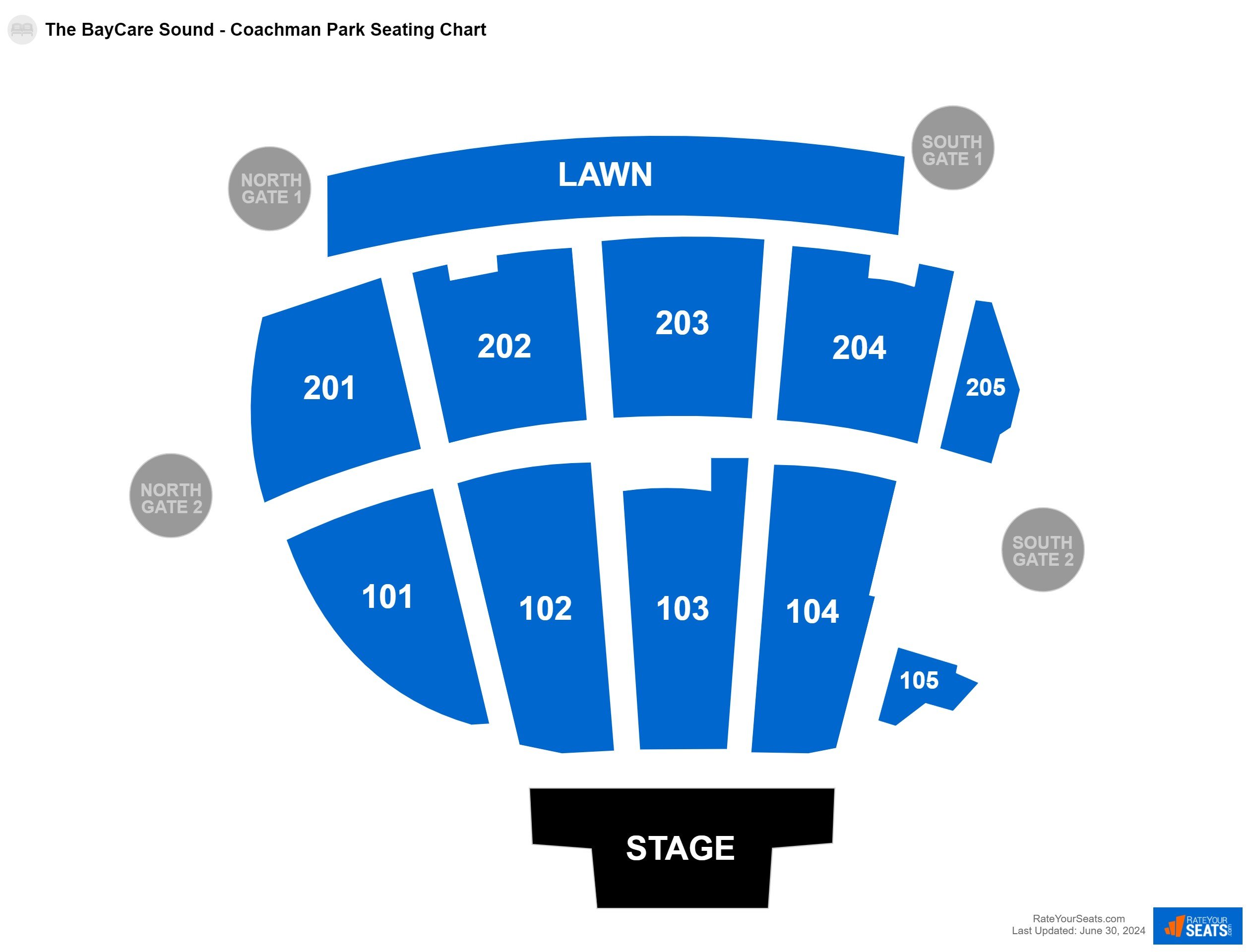 The BayCare Sound - Coachman Park Seating Chart - RateYourSeats.com