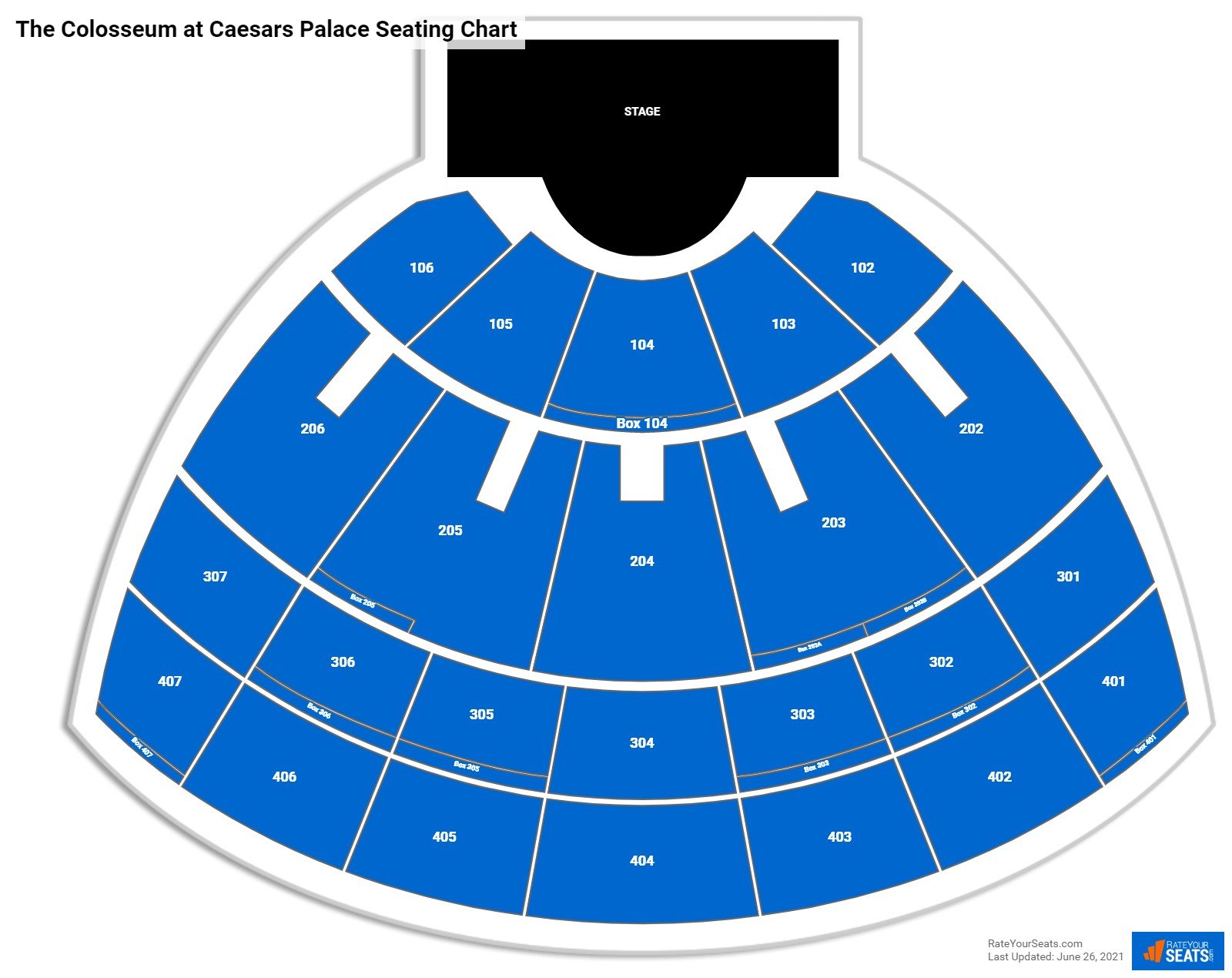 The Colosseum at Caesars Palace Seating Chart 