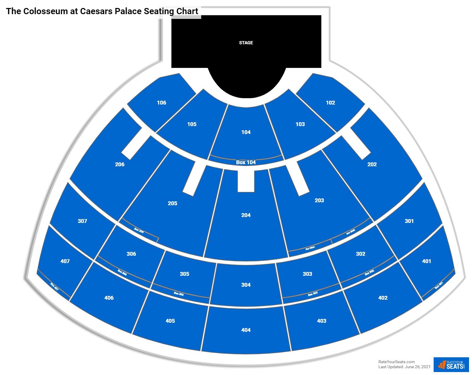 The Colosseum at Caesars Palace Seating 