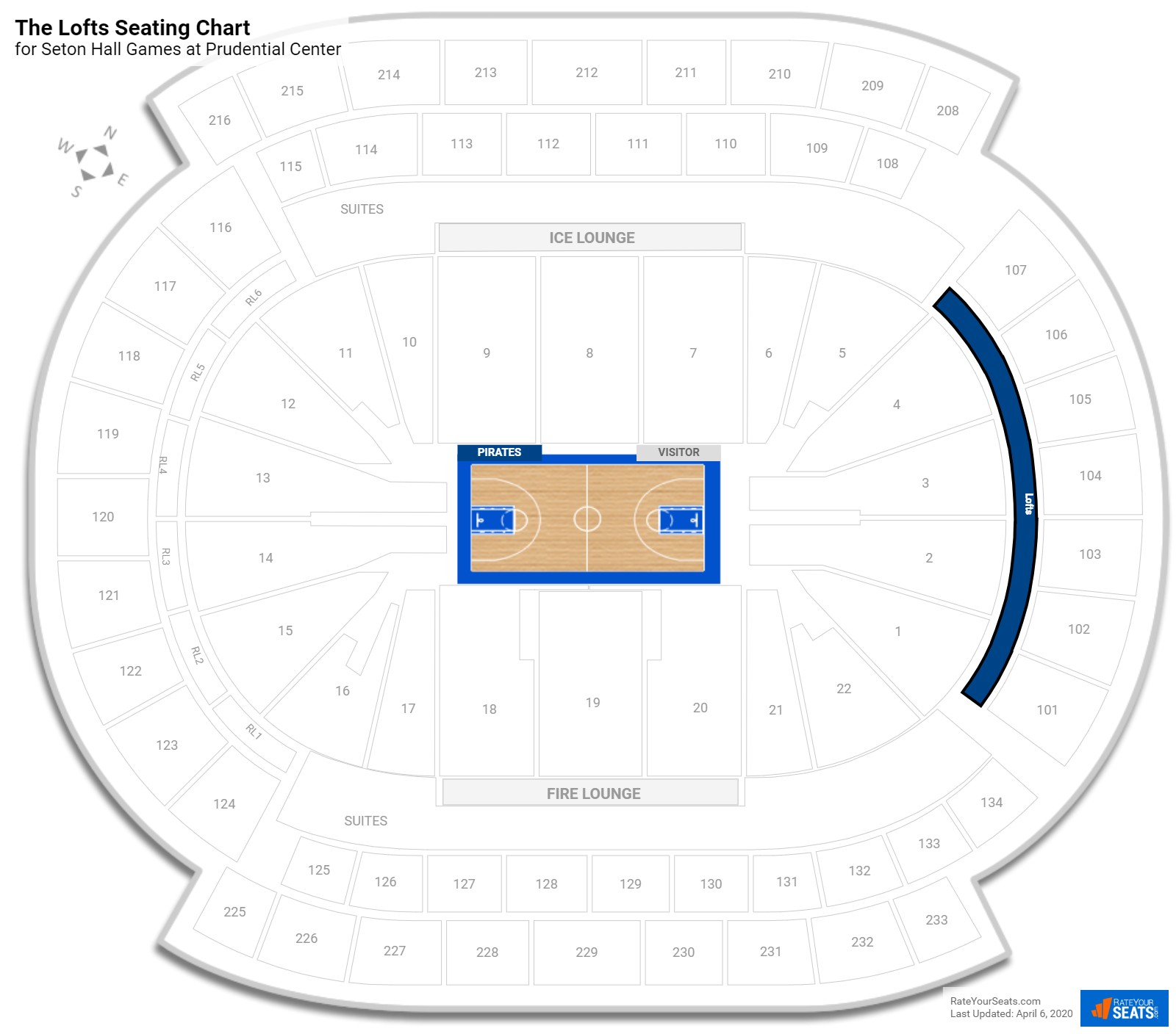 Prudential Center Seating for Seton Hall Basketball - RateYourSeats.com