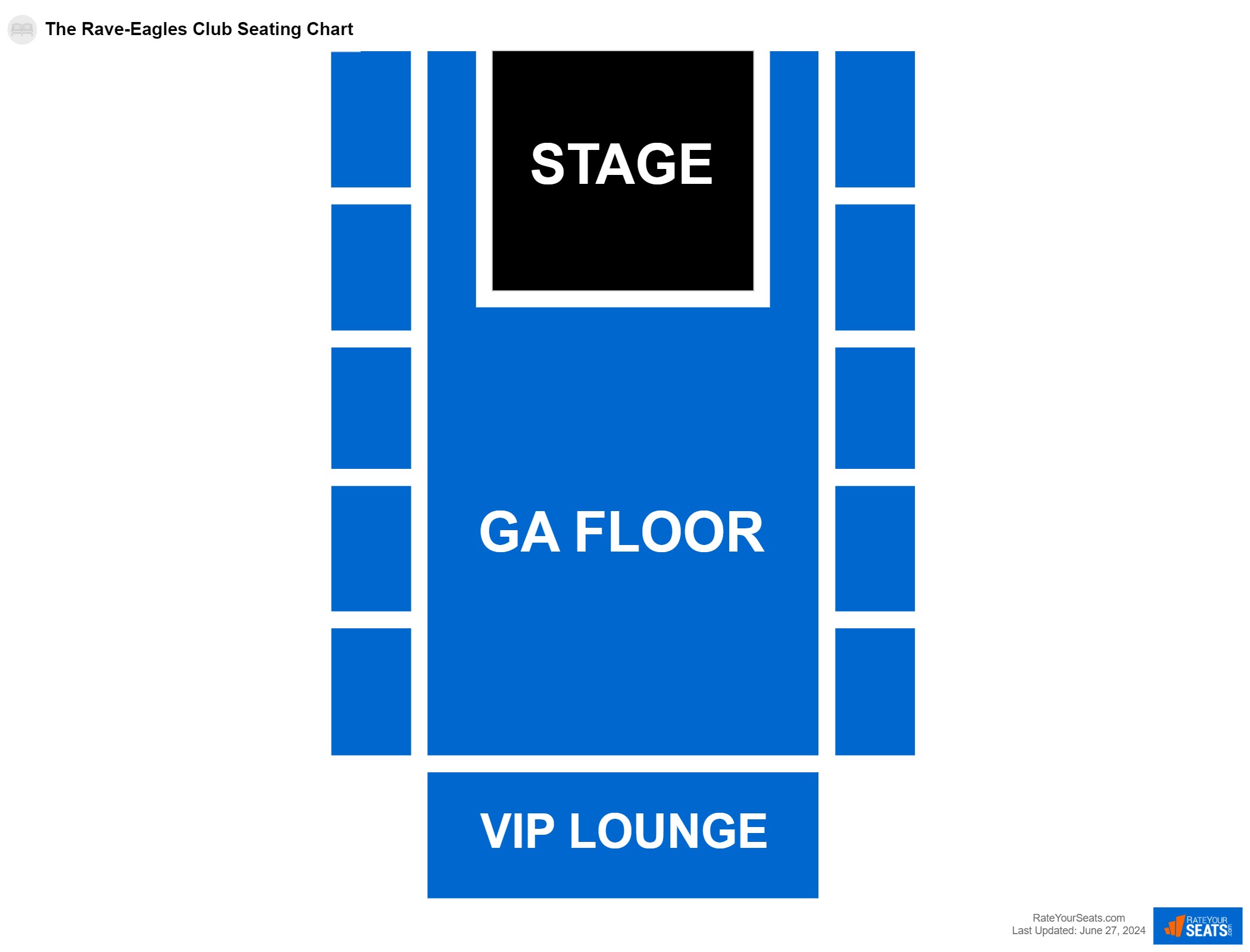 Concert seating chart at The Rave-Eagles Club