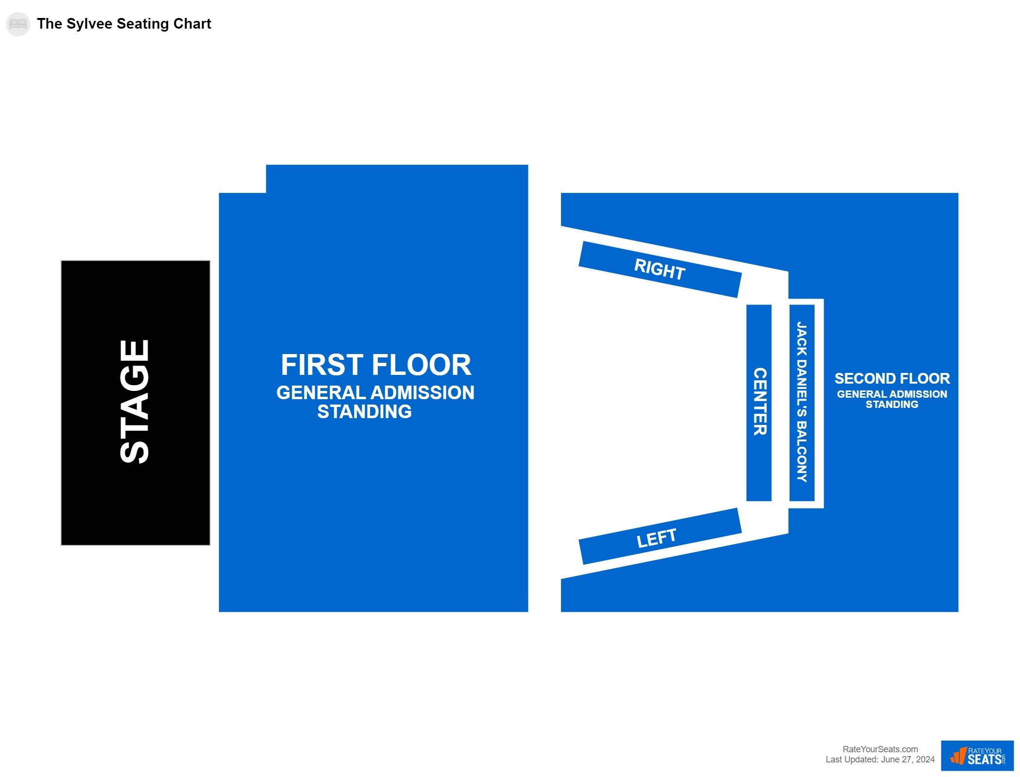 Concert seating chart at The Sylvee