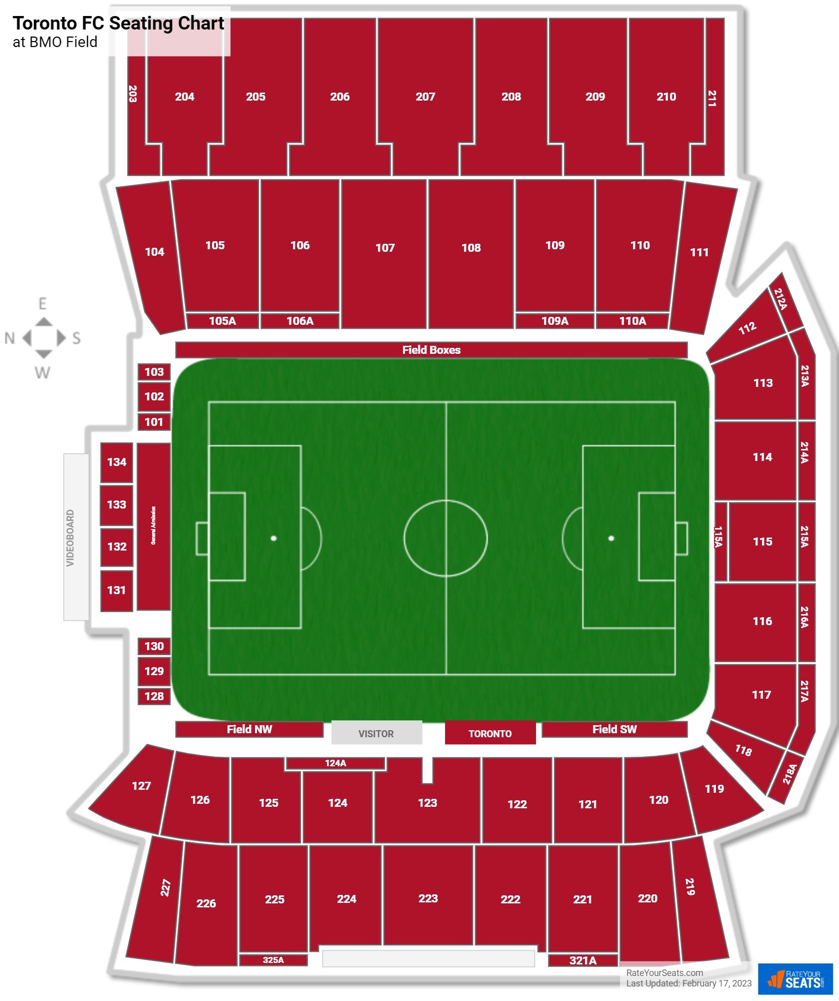 BMO Field Seating Chart - RateYourSeats.com