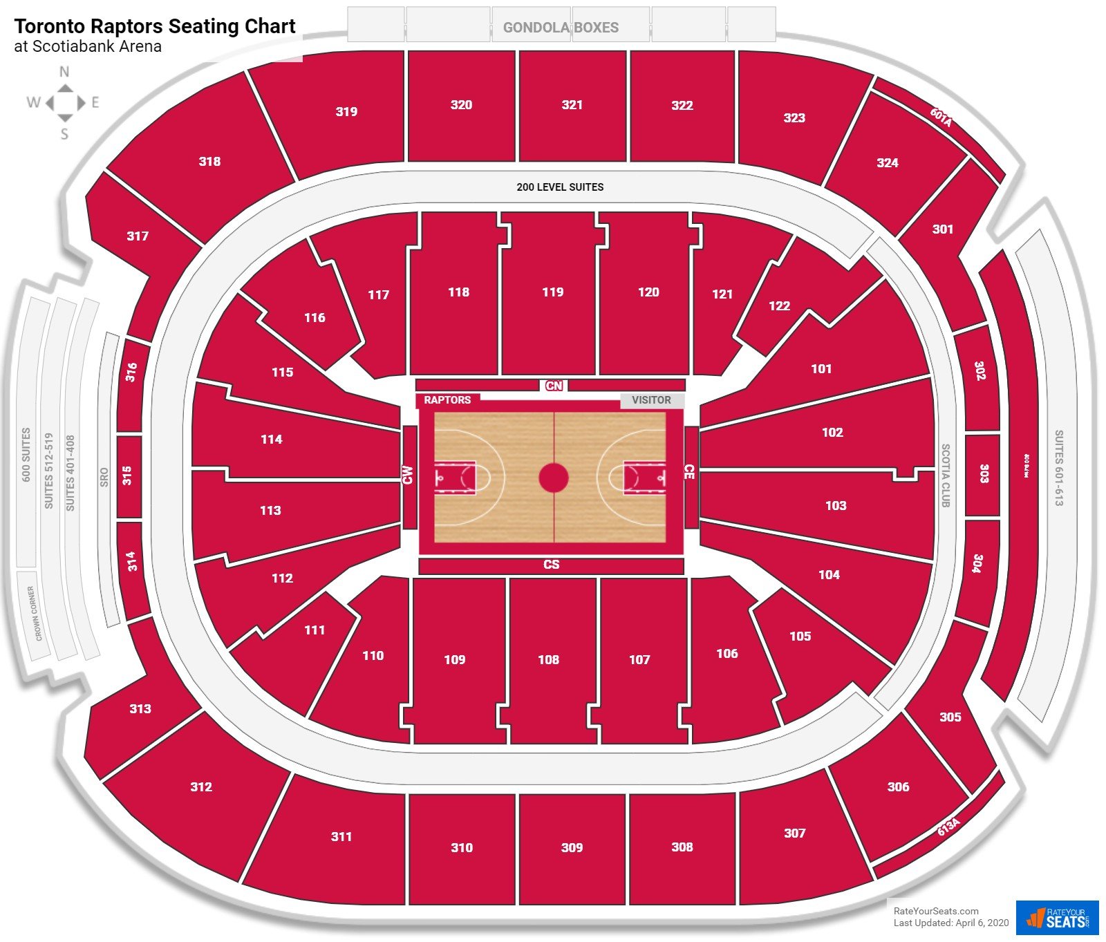 Scotiabank Arena Section 306 - Toronto Raptors - RateYourSeats.com