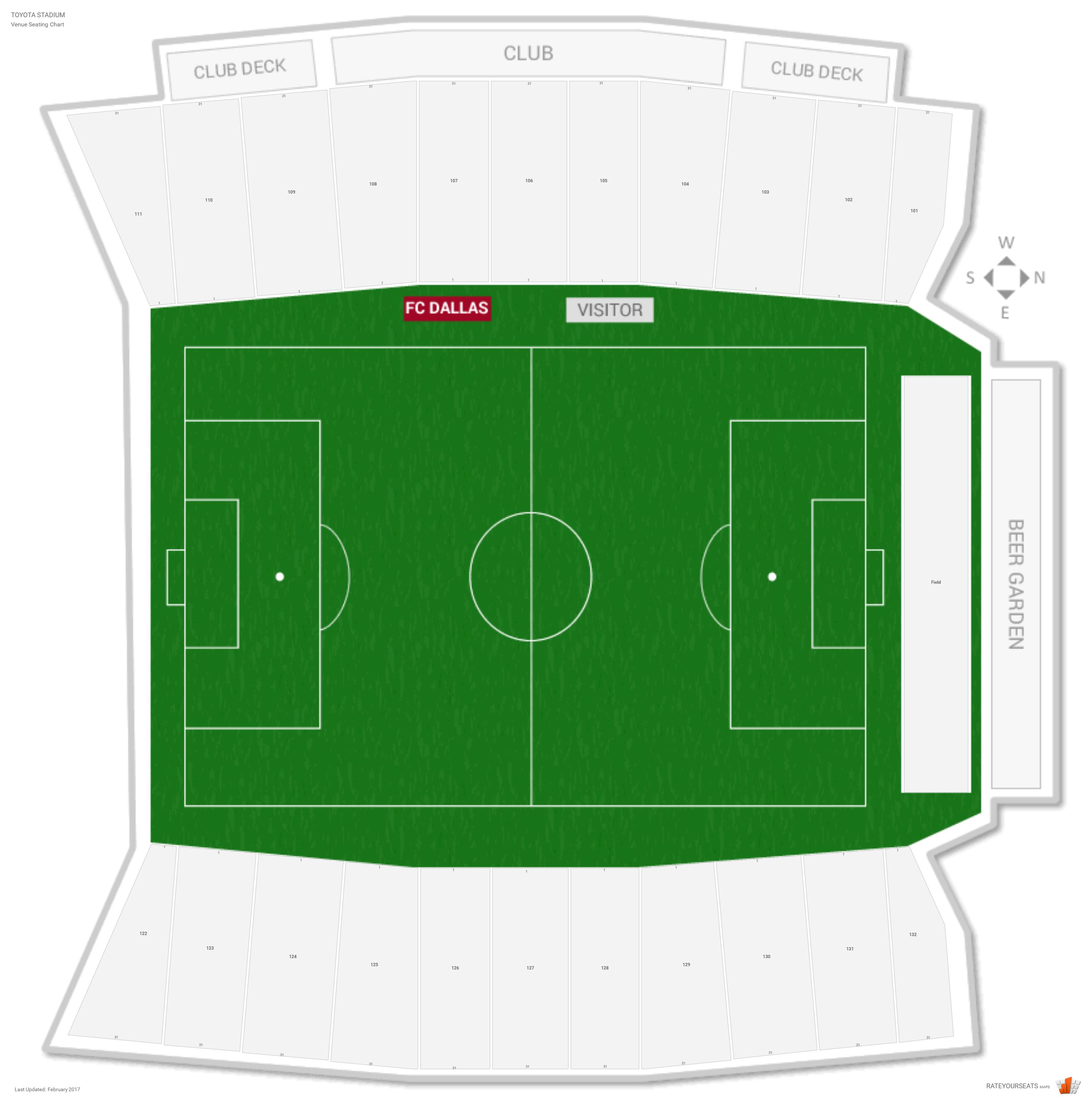 Frisco Stadium Seating Chart