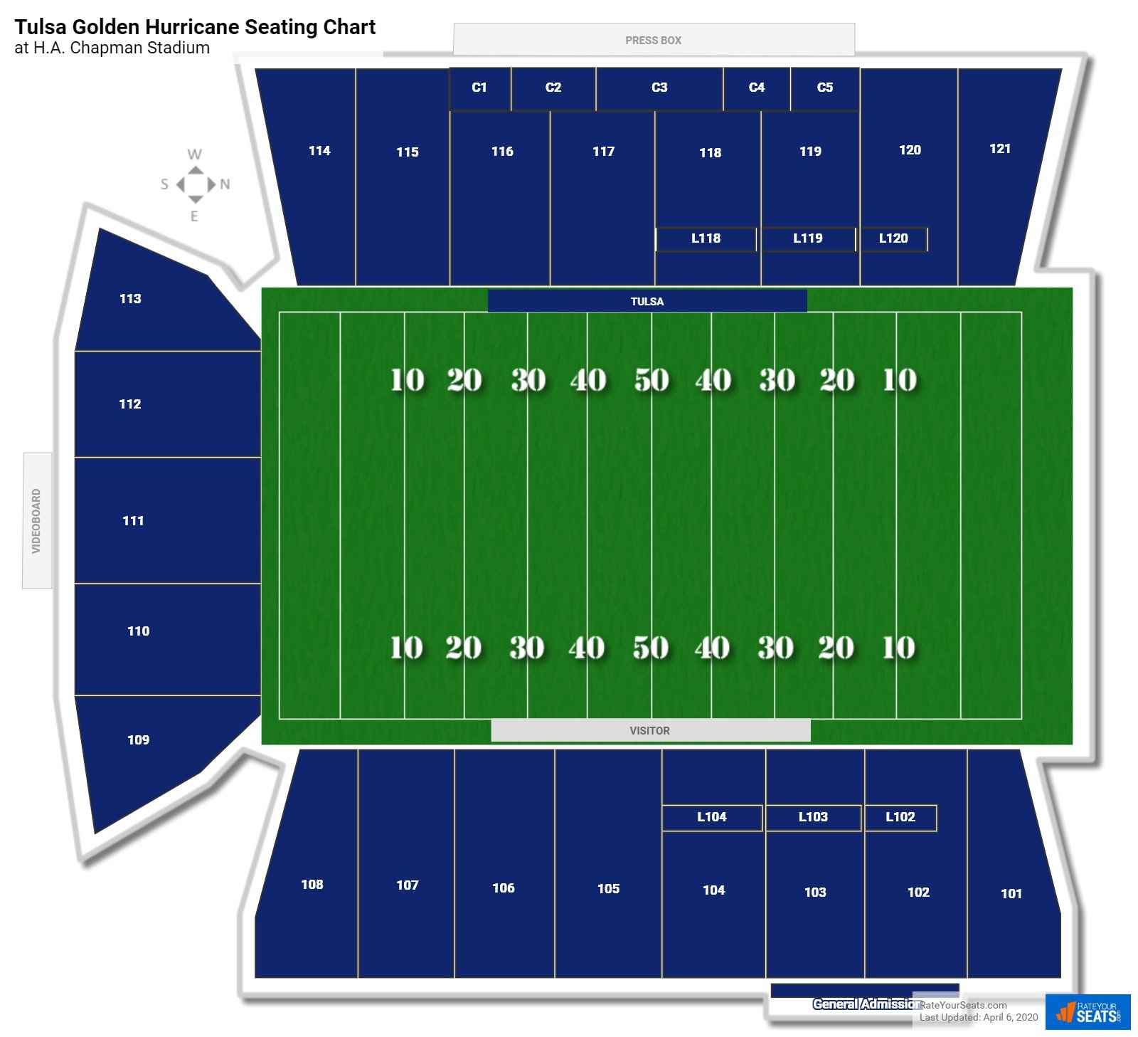 H.A. Chapman Stadium Seating Charts - RateYourSeats.com