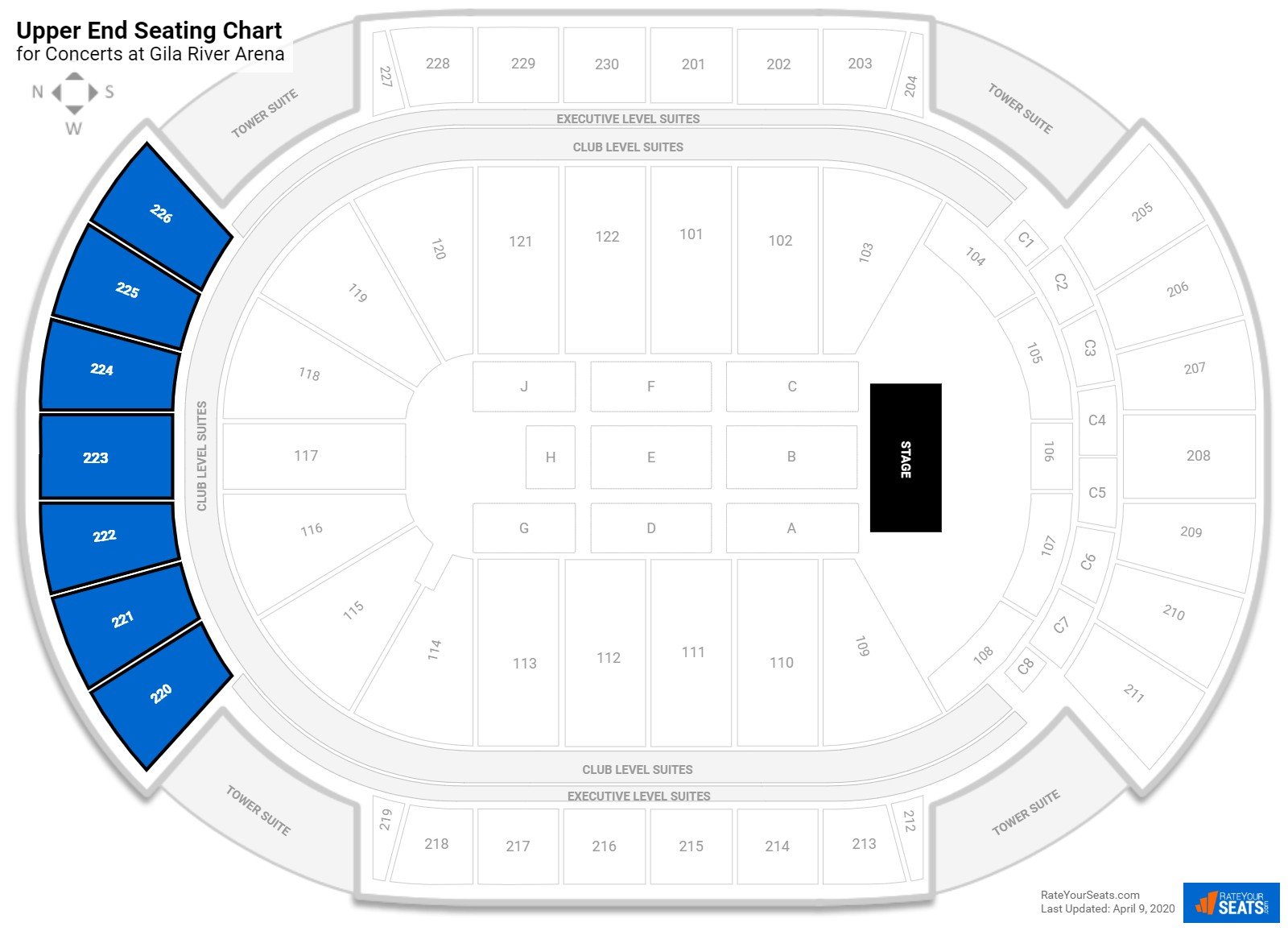 Gila River Arena Seating for Concerts - RateYourSeats.com