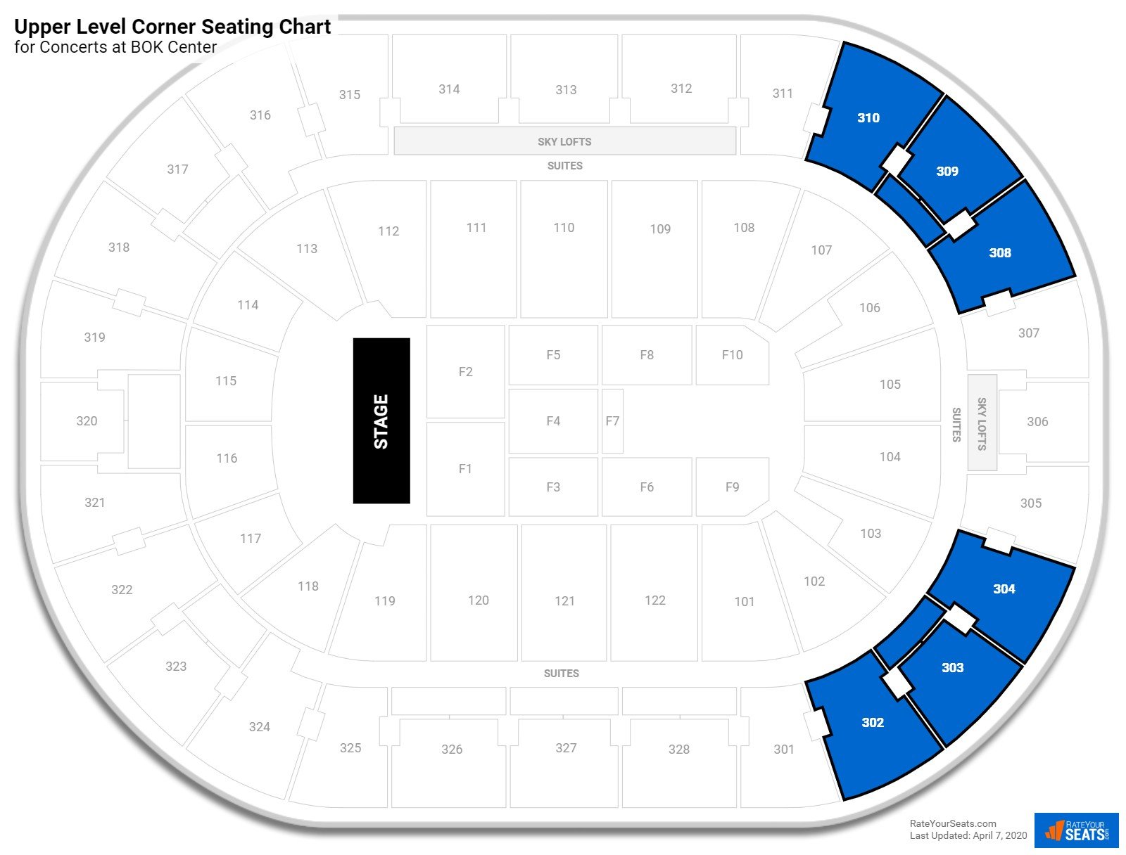 BOK Center Seating for Concerts - RateYourSeats.com