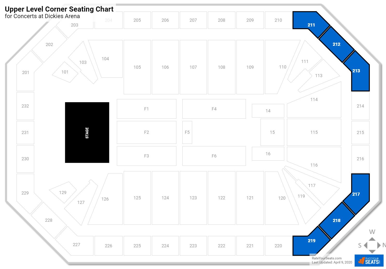 Dickies Arena Seating for Concerts - RateYourSeats.com