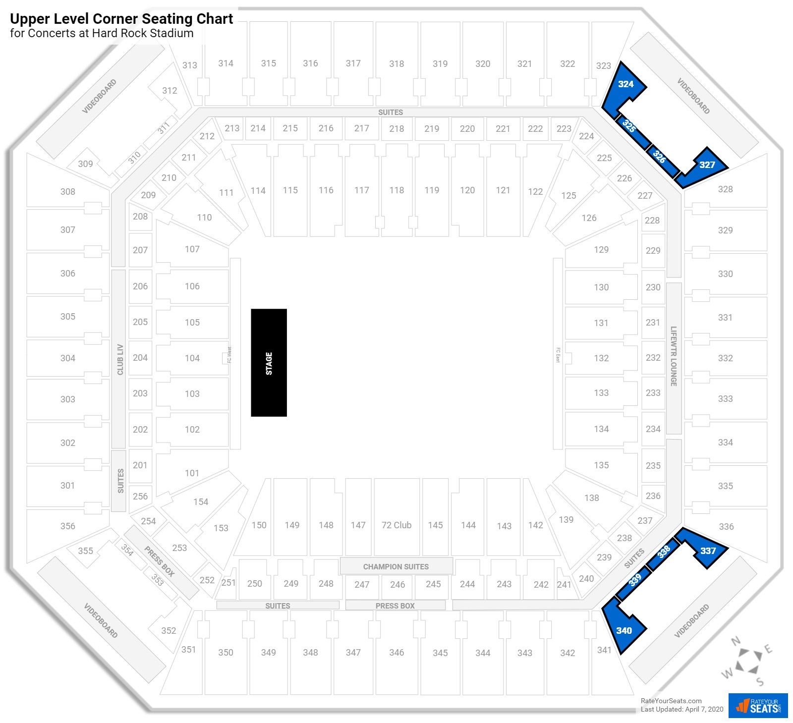 Hard Rock Stadium Seating Map