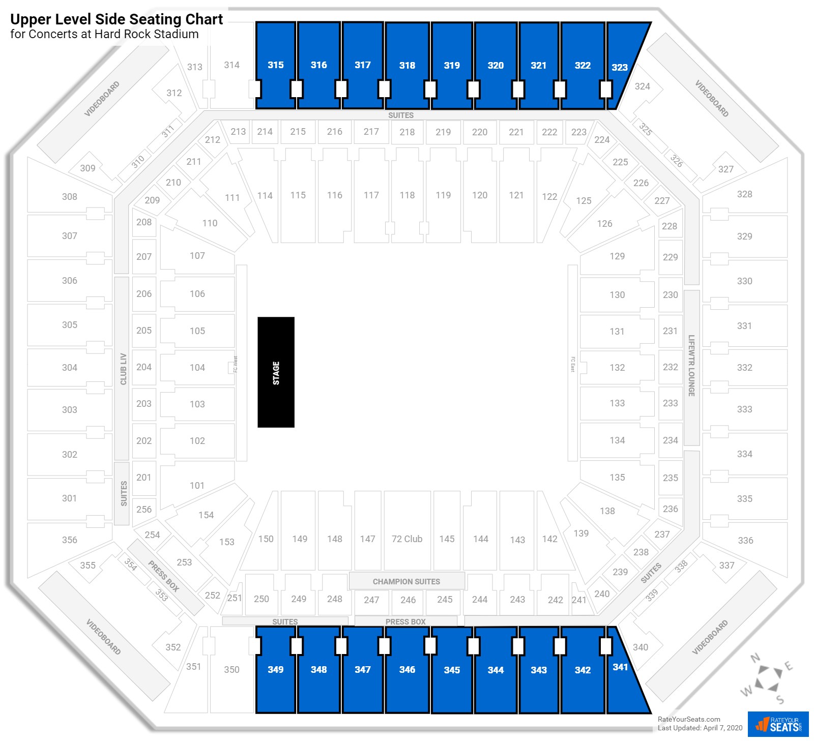 Hard Rock Stadium Seating For Concerts - Rateyourseats.com