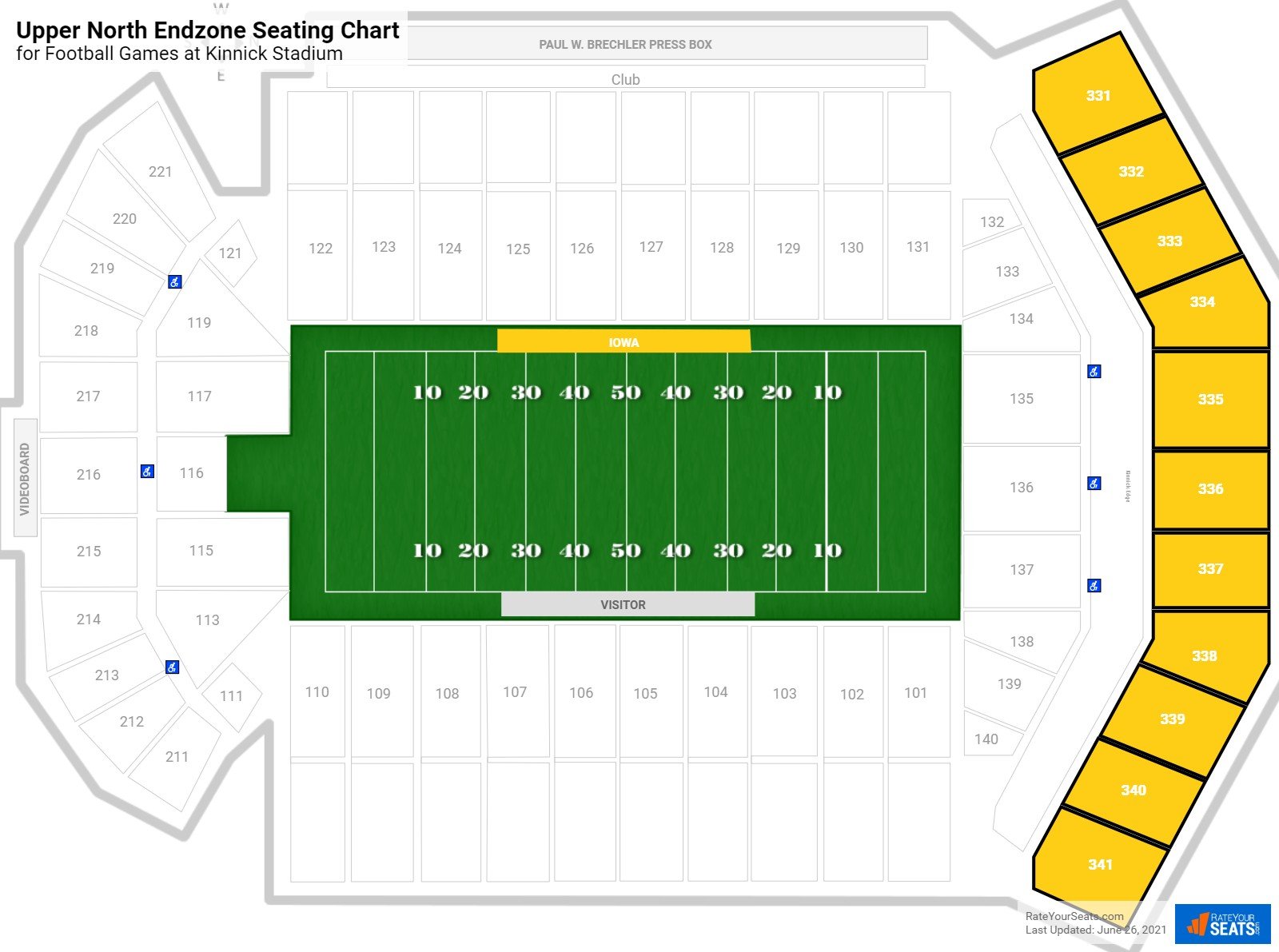 Kinnick Stadium Upper North Endzone