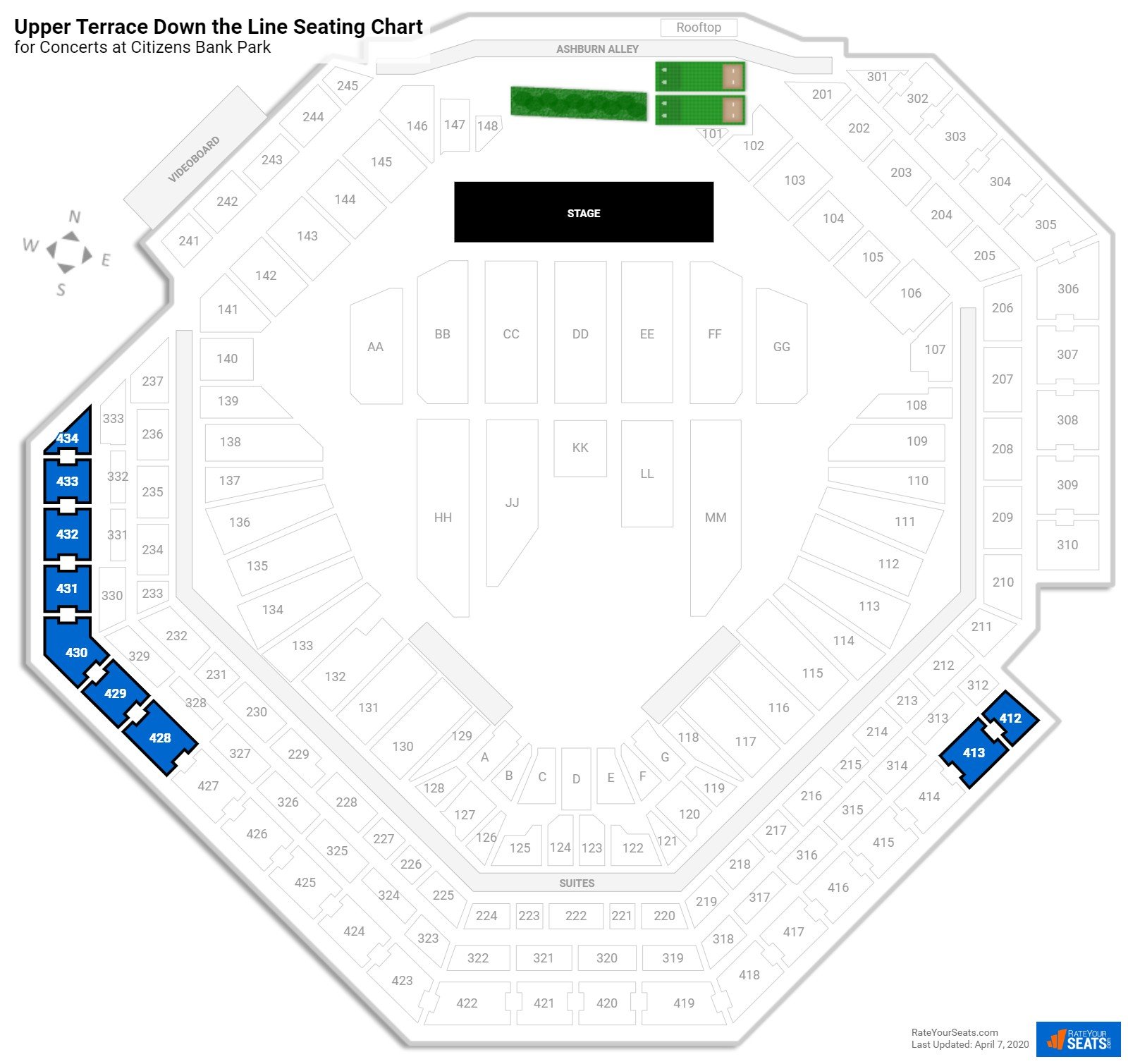 Citizens Bank Park Seating Chart With Seat Numbers