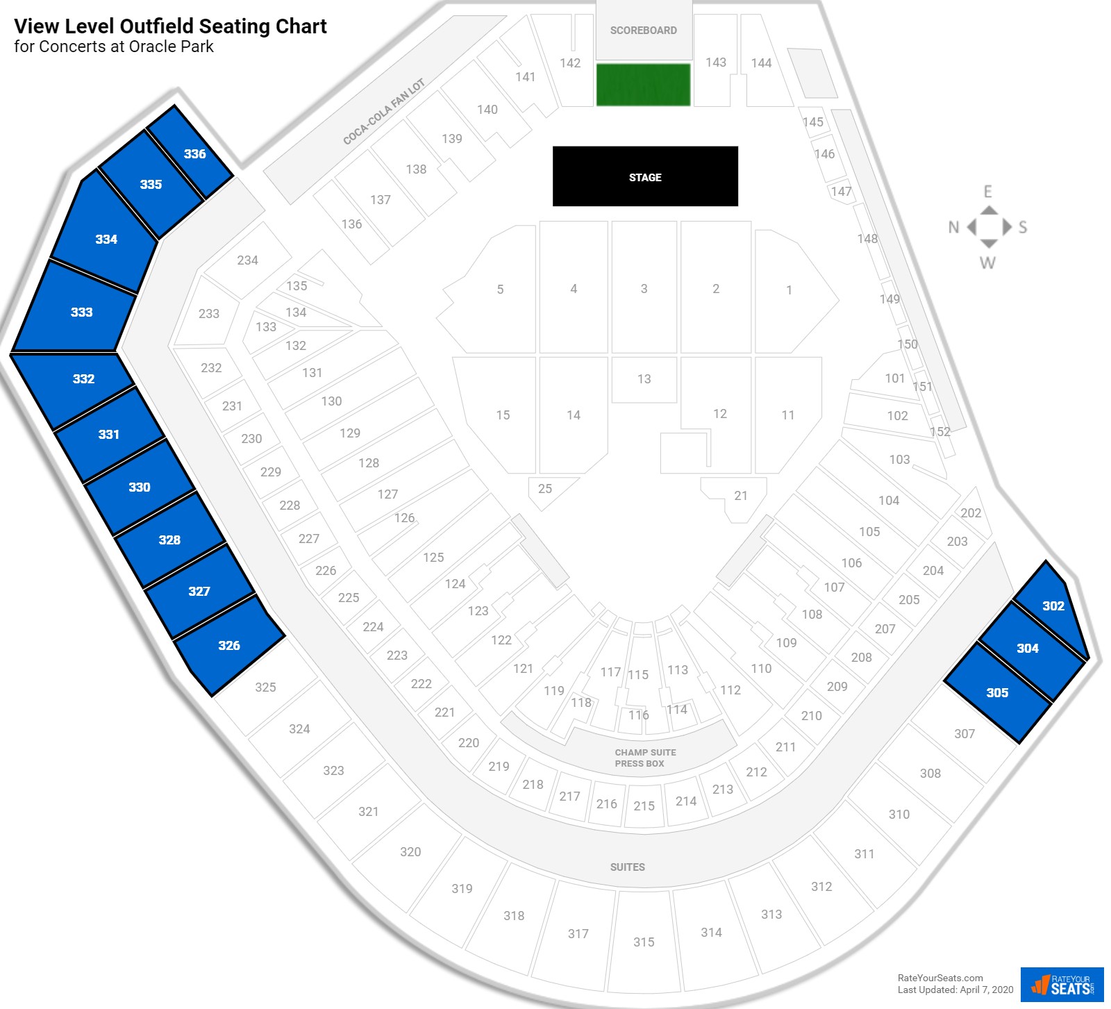 Oracle Park Seating Map