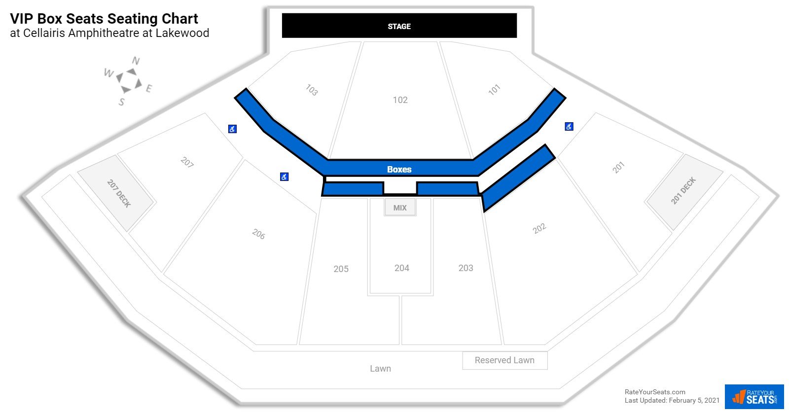 Lakewood Amphitheater Seating Map 