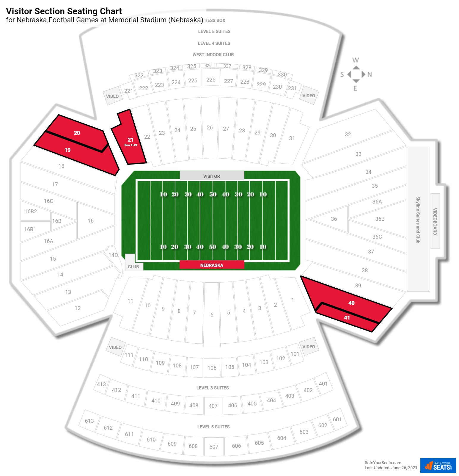 Nebraska Memorial Stadium Seating Chart With Rows Review Home Decor