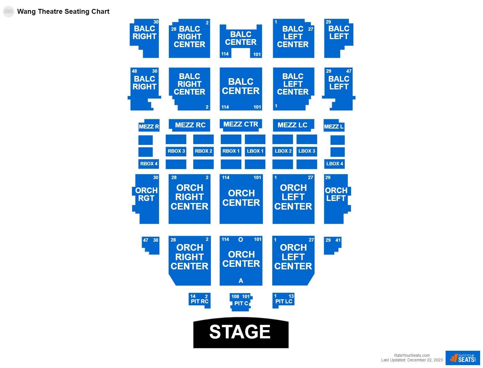 Y31 Wang Theater Seating Chart