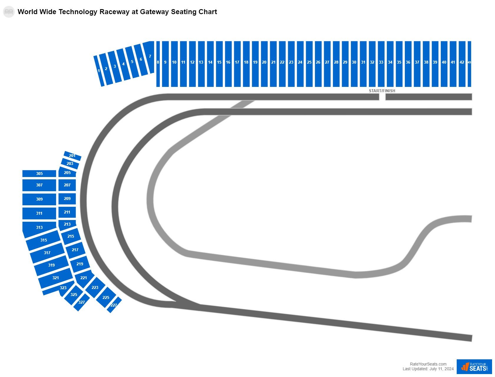 Horse Racing seating chart at World Wide Technology Raceway at Gateway