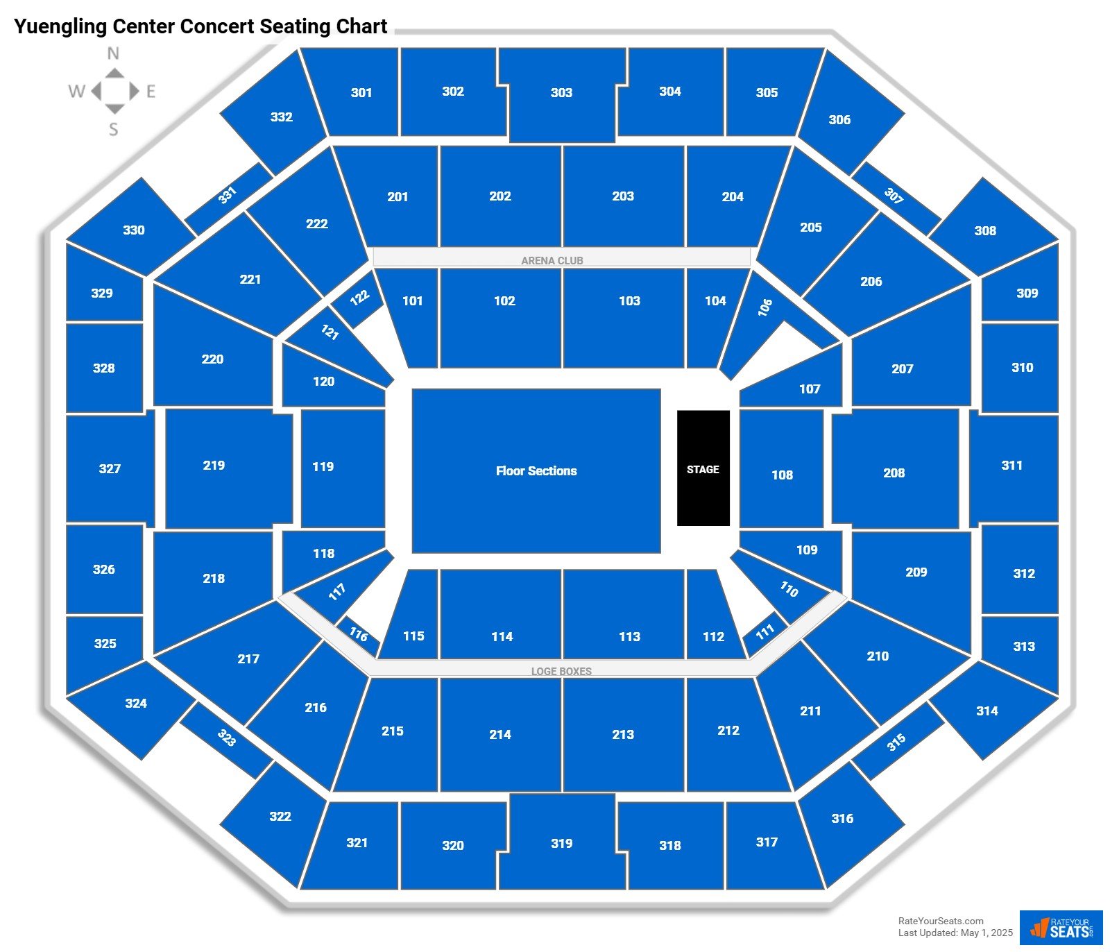 Yuengling Center Concert Seating Chart