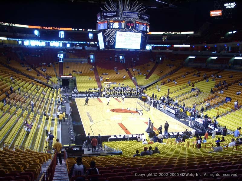 americanairlines arena section 114 - miami heat