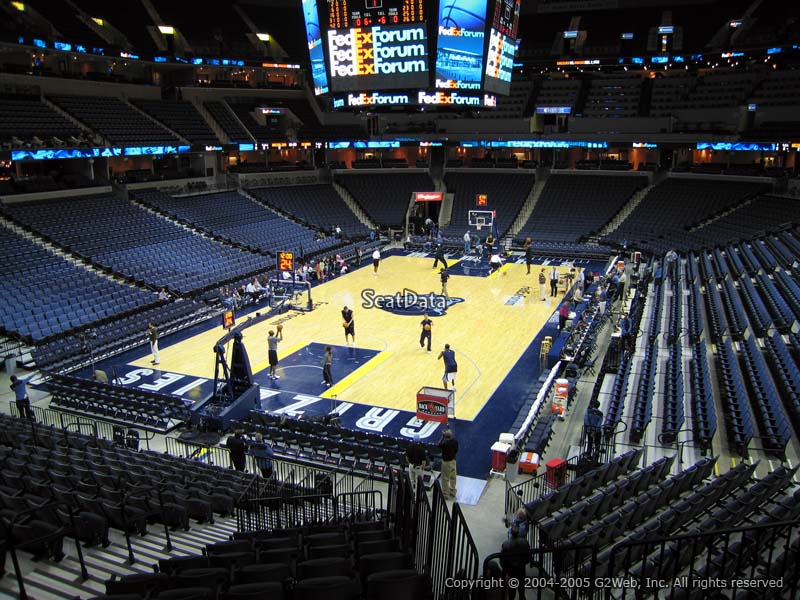 FedExForum - View from Section 102 - Row HH - Seat 6 - Grizzlies