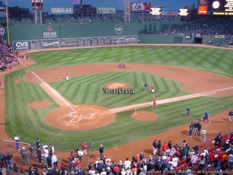 Seat View for Fenway Park EMC Club 1