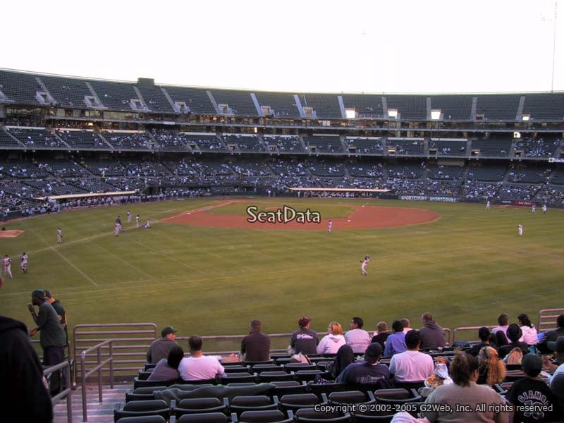 a's bleacher seats