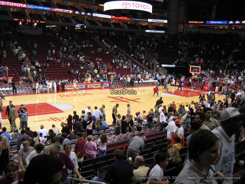 Seat View for Toyota Center Section 109