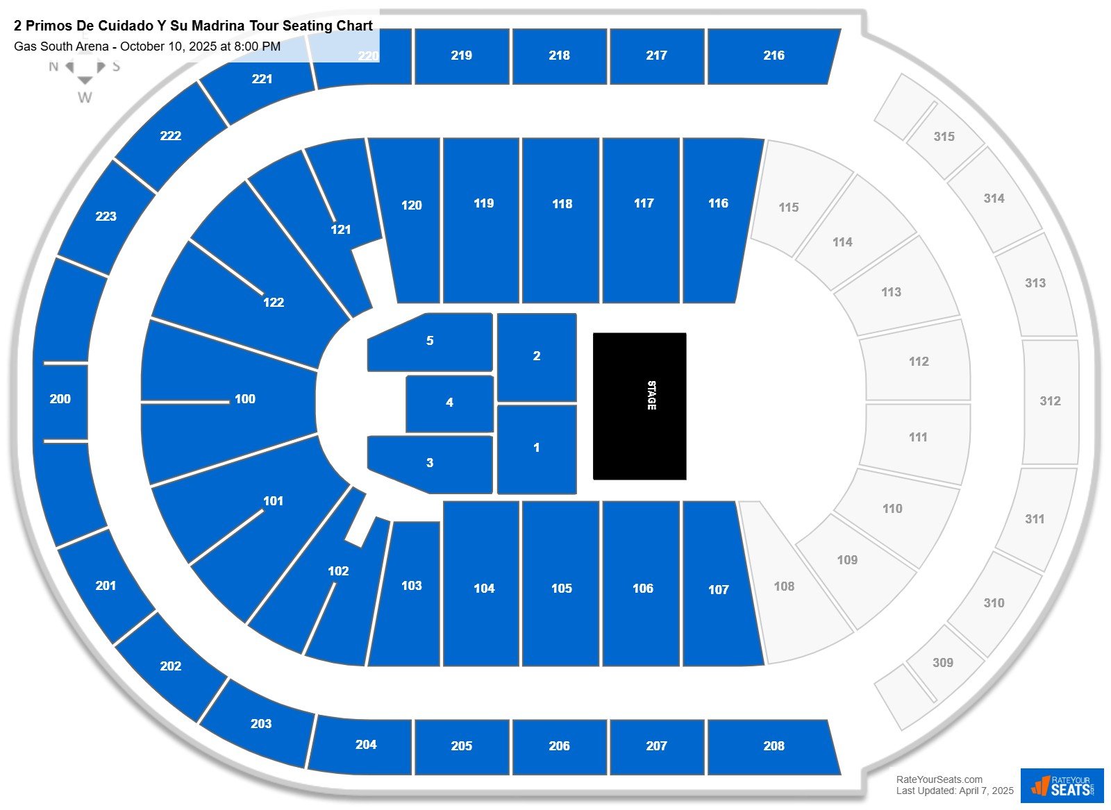 2 Primos De Cuidado Y Su Madrina Tour seating chart Gas South Arena