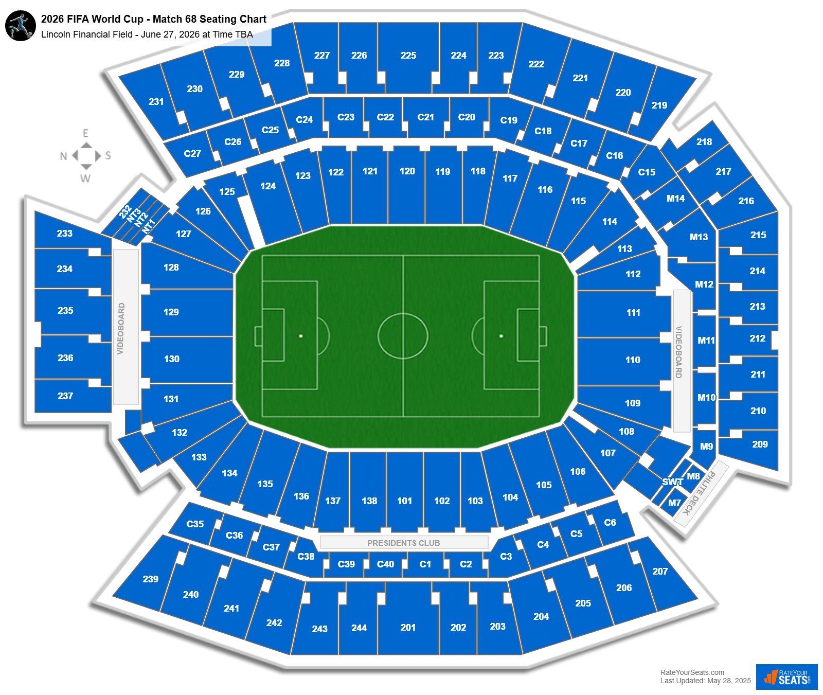 2026 FIFA World Cup - Match 68 seating chart Lincoln Financial Field