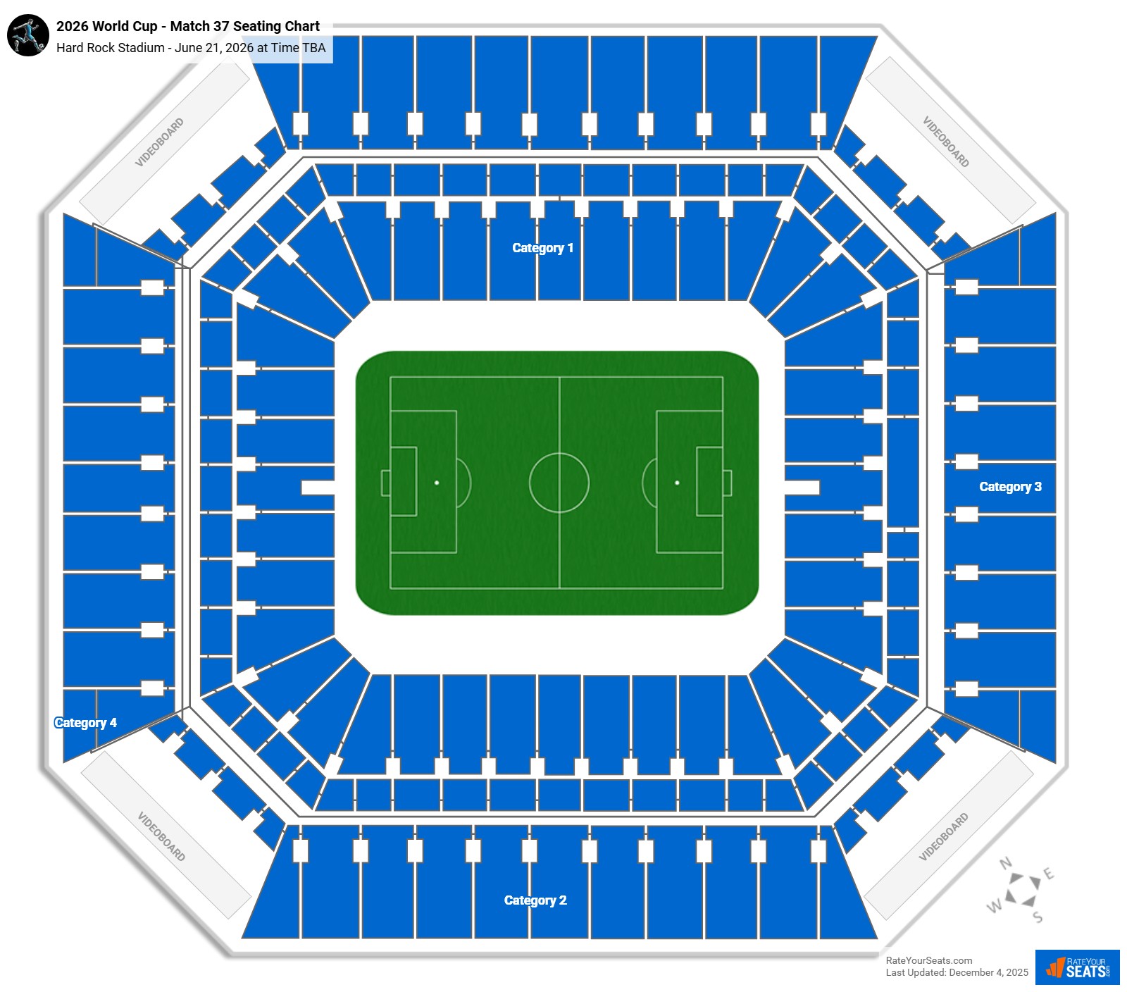 Uruguay vs Cabo Verde - World Cup - Match 37 seating chart Hard Rock Stadium