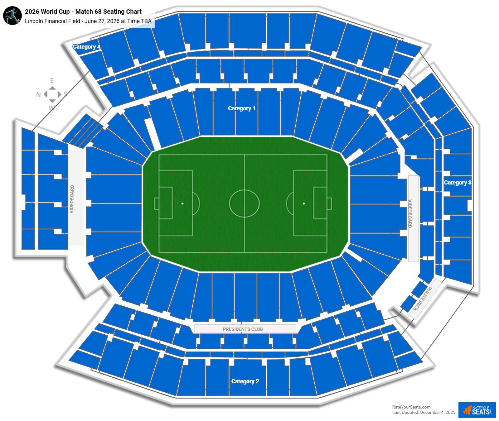 Croatia vs Ghana - World Cup - Match 68 seating chart Lincoln Financial Field