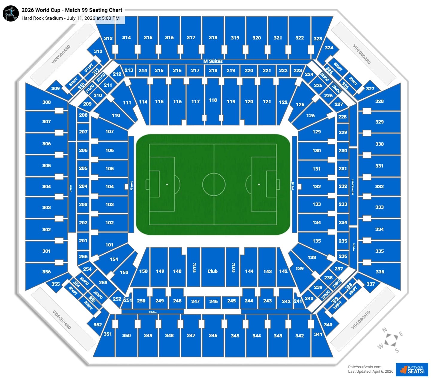 2026 World Cup - Match 99 seating chart Hard Rock Stadium