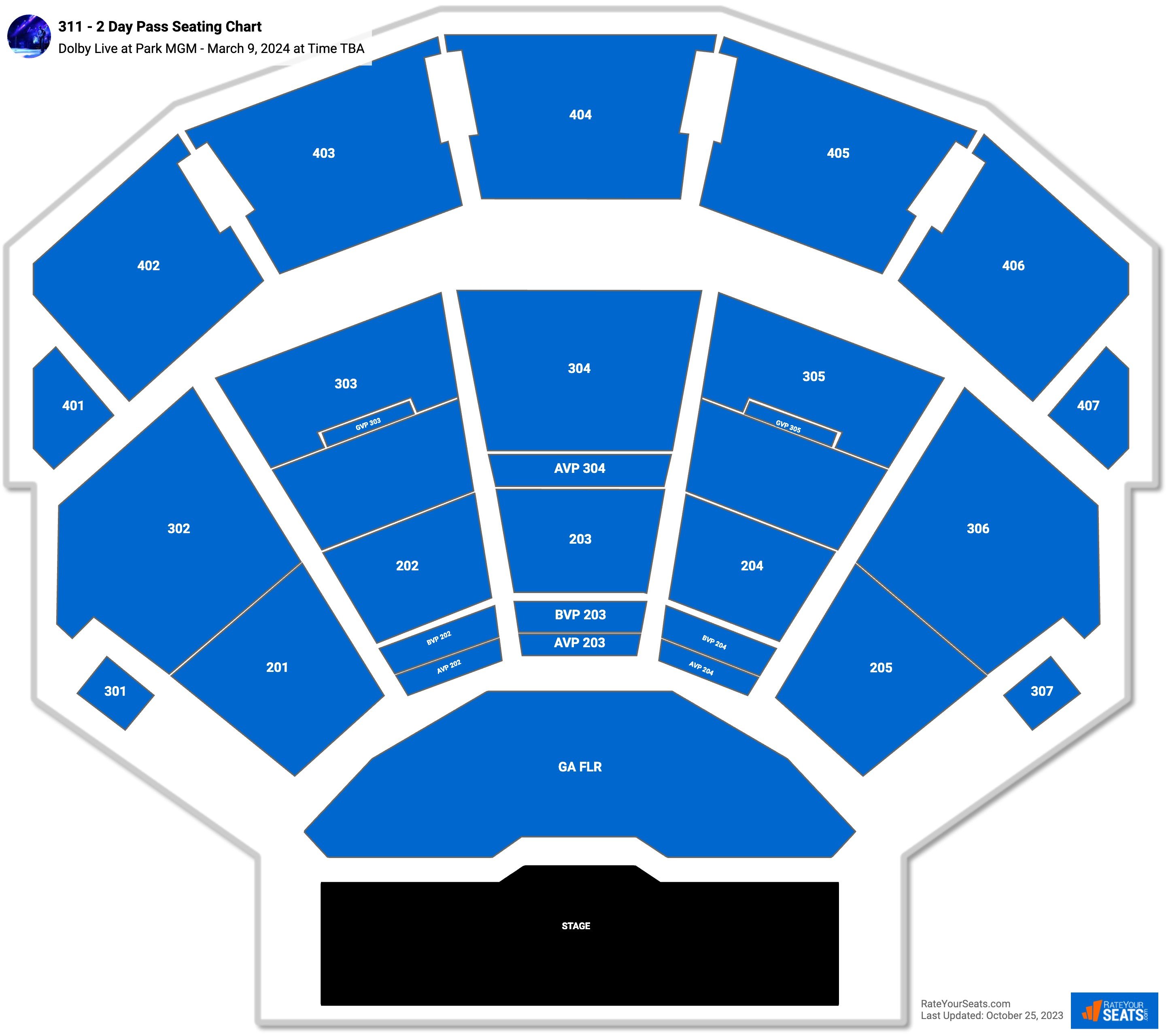 Dolby Live At Park Mgm Seating Chart 2751