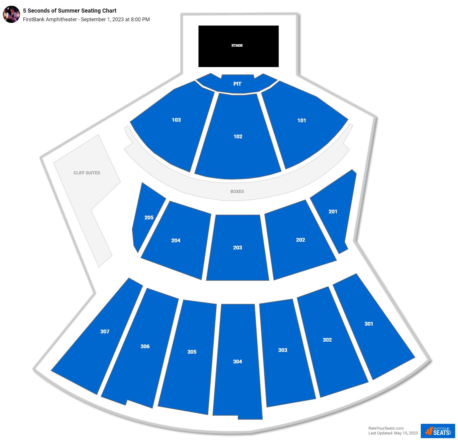 FirstBank Amphitheater Seating Chart - RateYourSeats.com