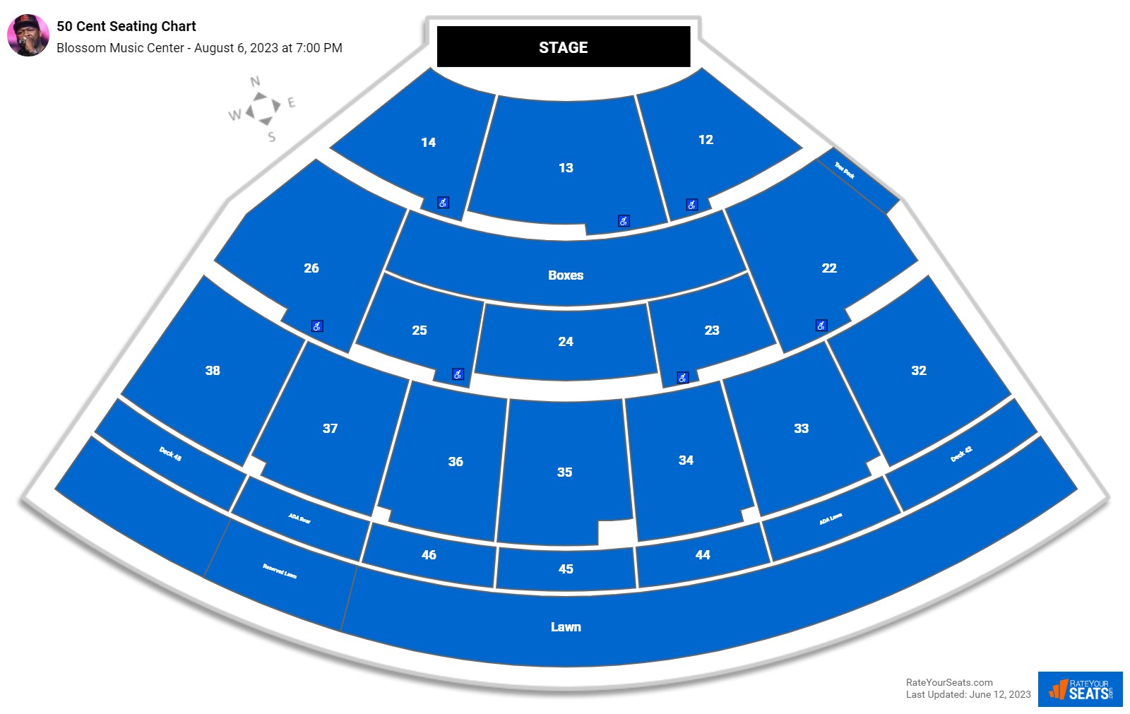 Blossom Music Center Seating Chart - RateYourSeats.com