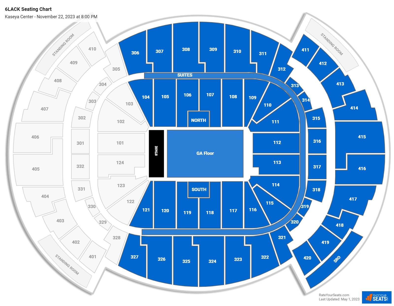 Kaseya Center Concert Seating Chart - Rateyourseats.com