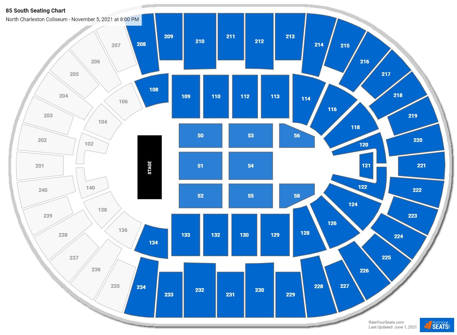 North Charleston Coliseum Seating Chart