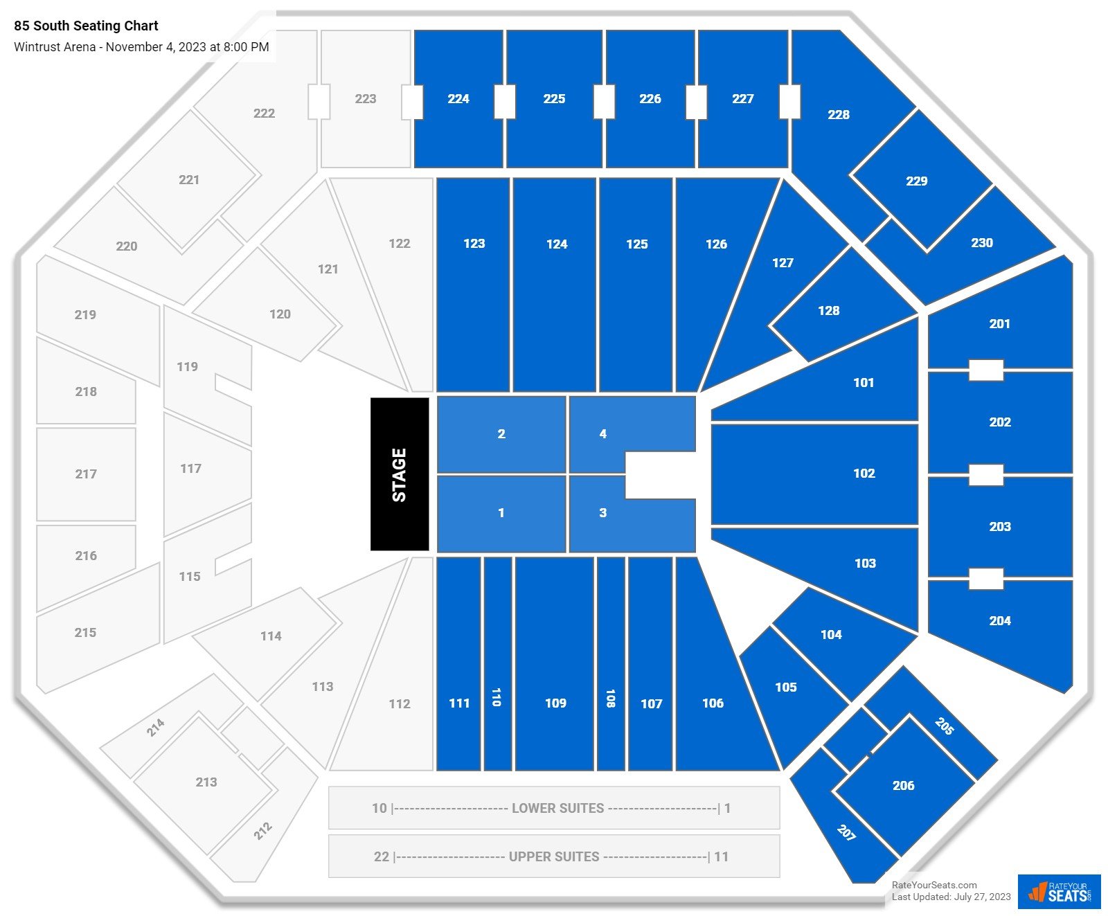 Wintrust Arena Concert Seating Chart - RateYourSeats.com