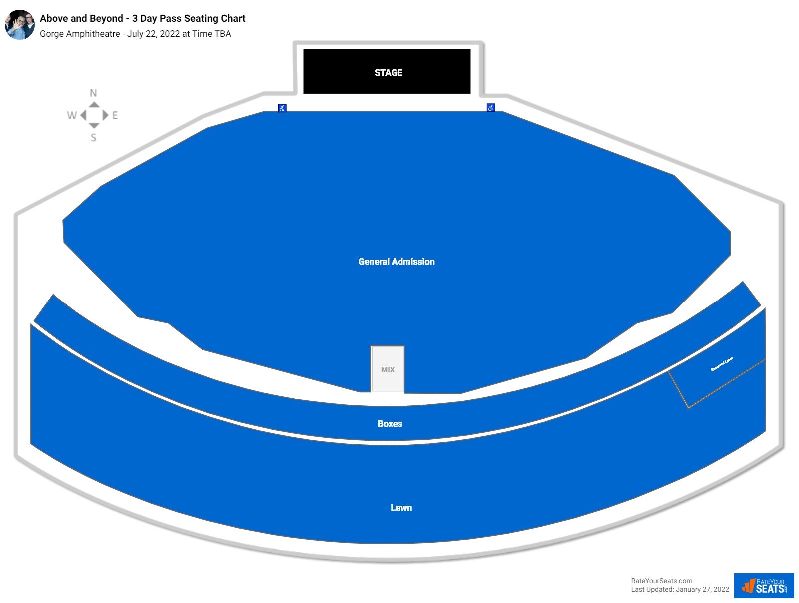 Amphitheatre Seating Chart