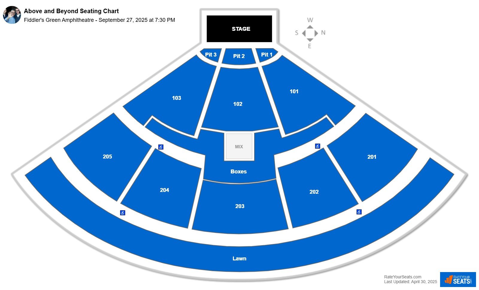 Above and Beyond seating chart Fiddler