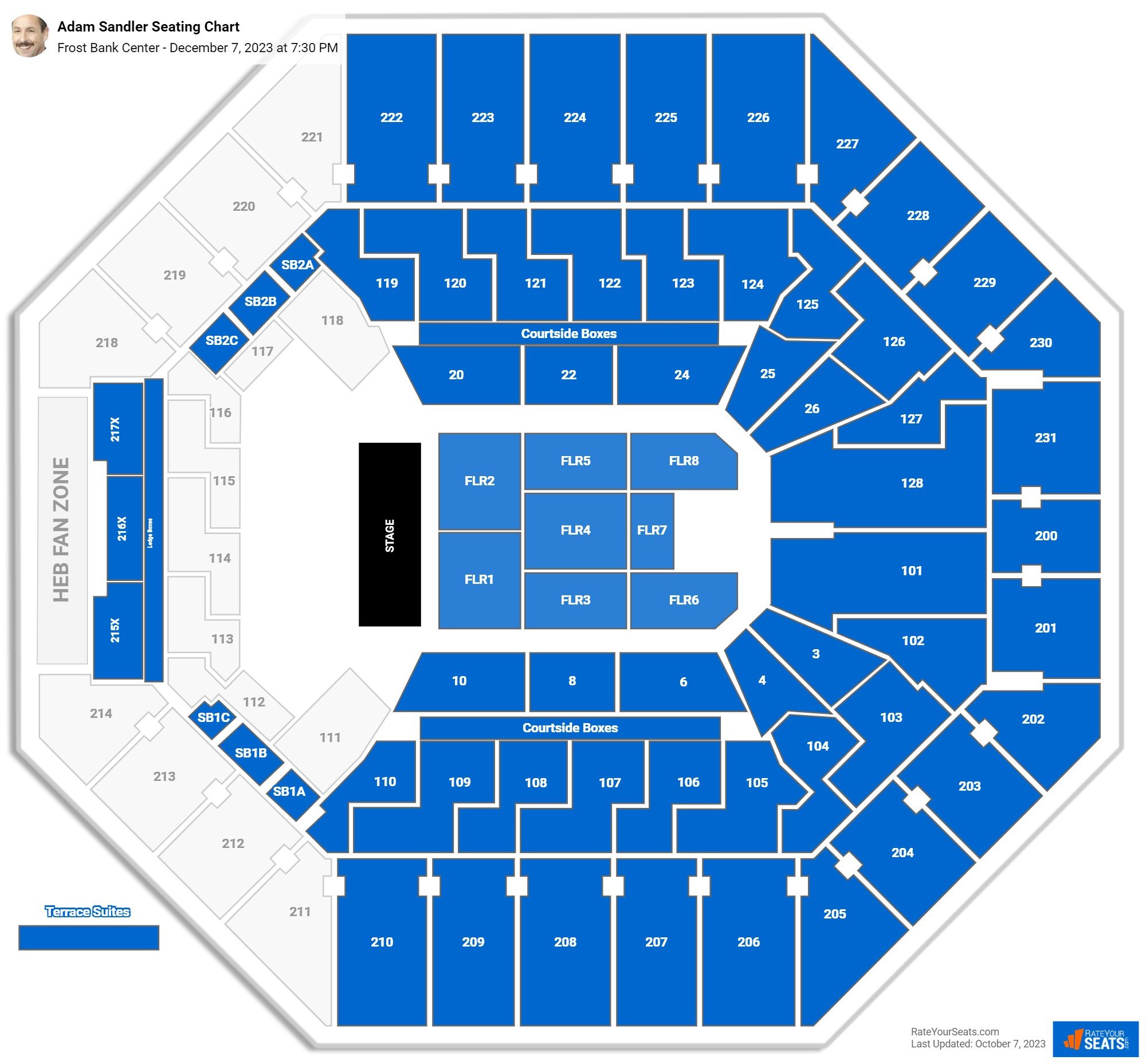 Frost Bank Center Concert Seating Chart