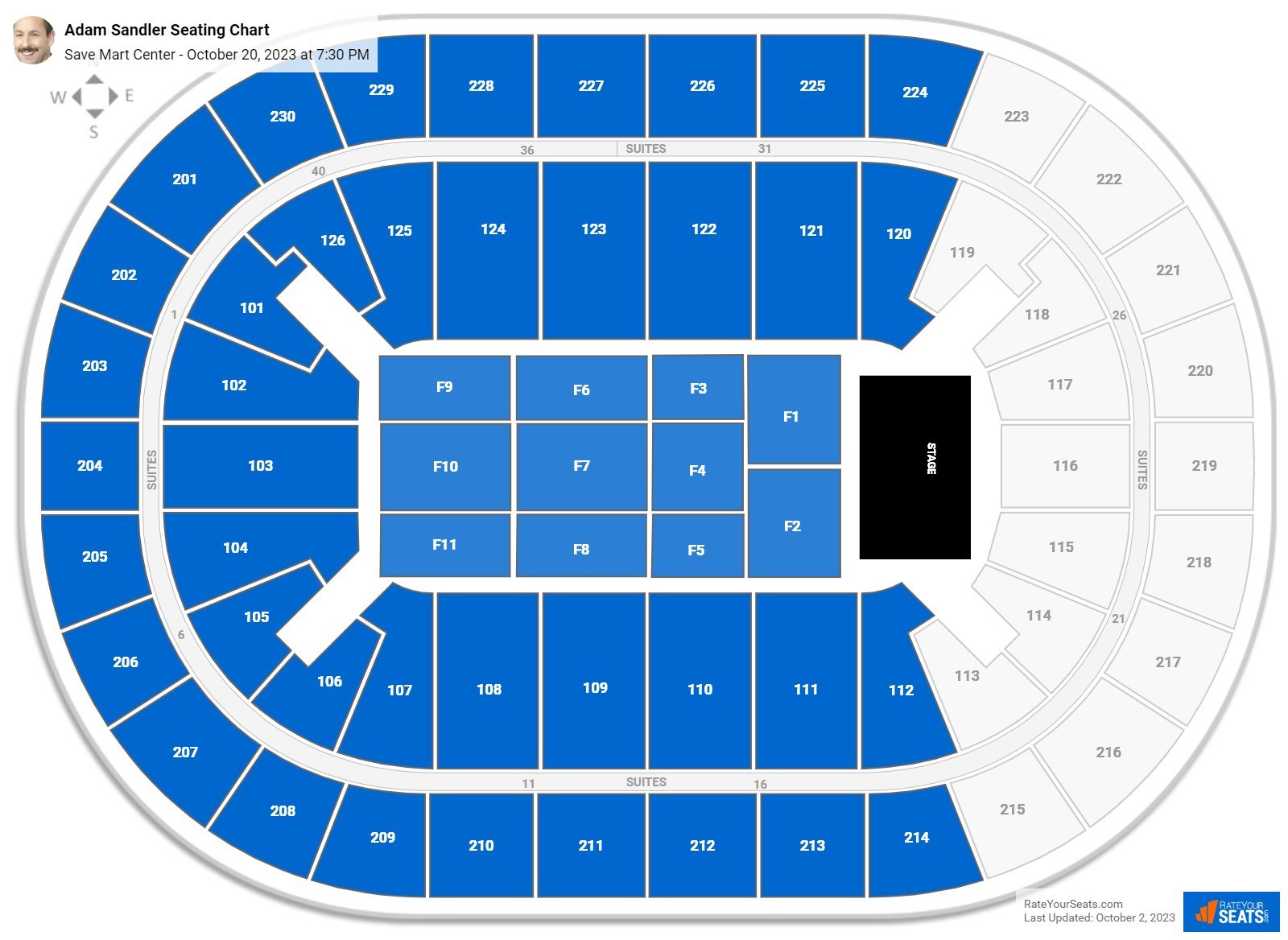 Save Mart Center Seating Chart - RateYourSeats.com