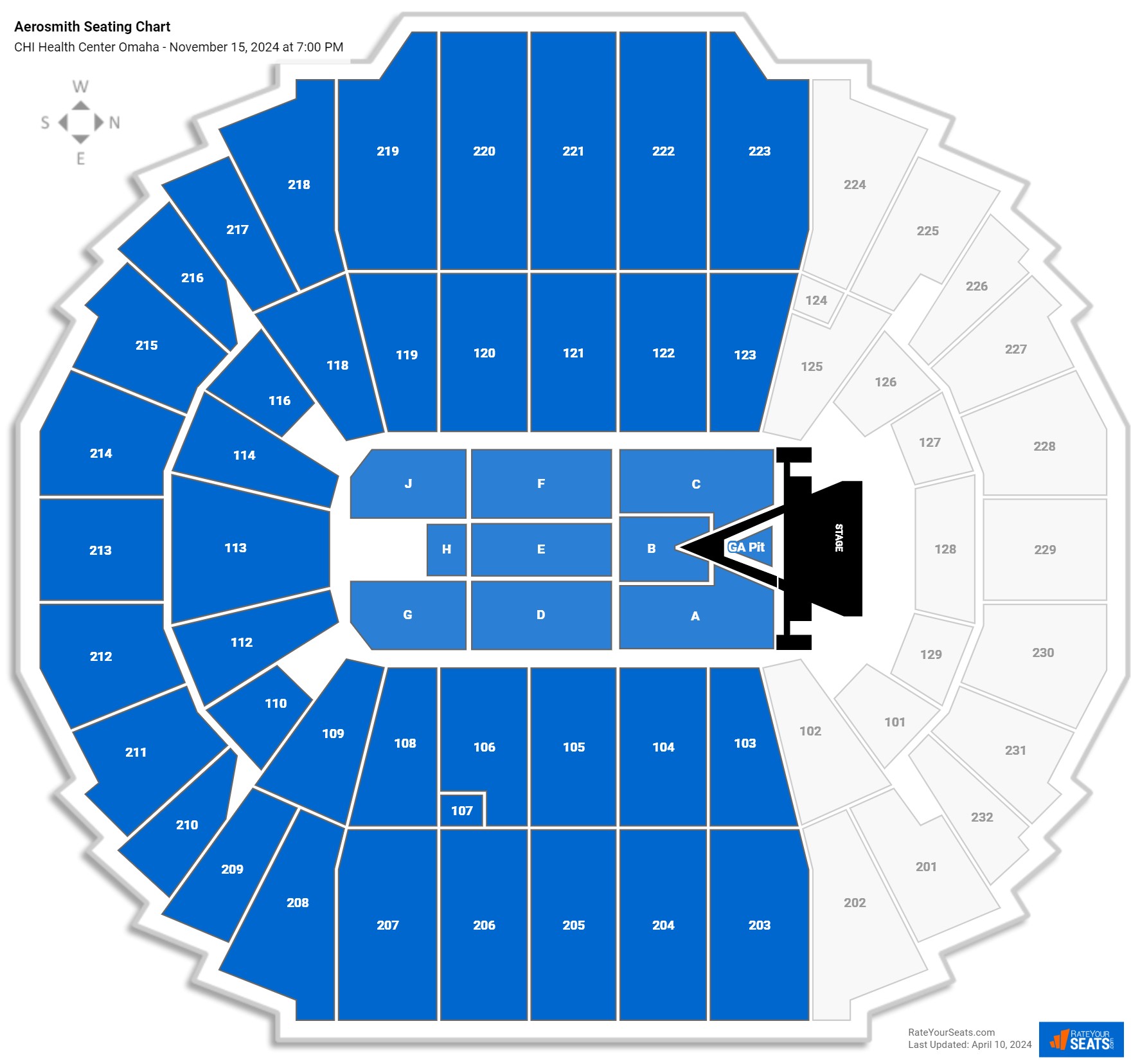 CHI Health Center Omaha Concert Seating Chart - RateYourSeats.com