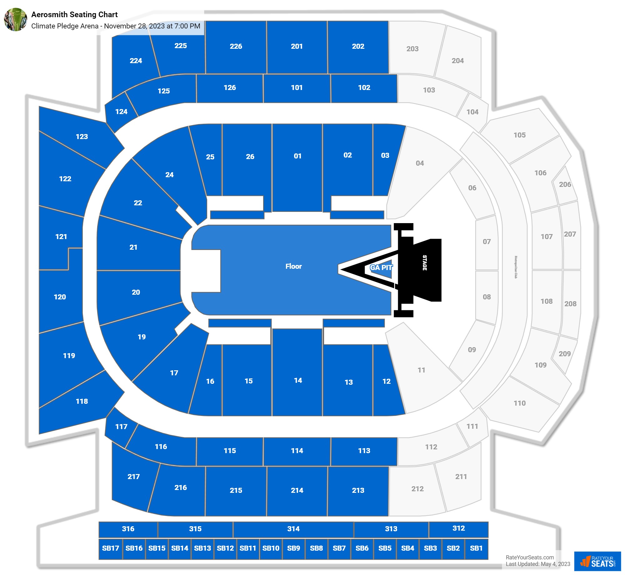 Climate Pledge Arena Concert Seating Chart