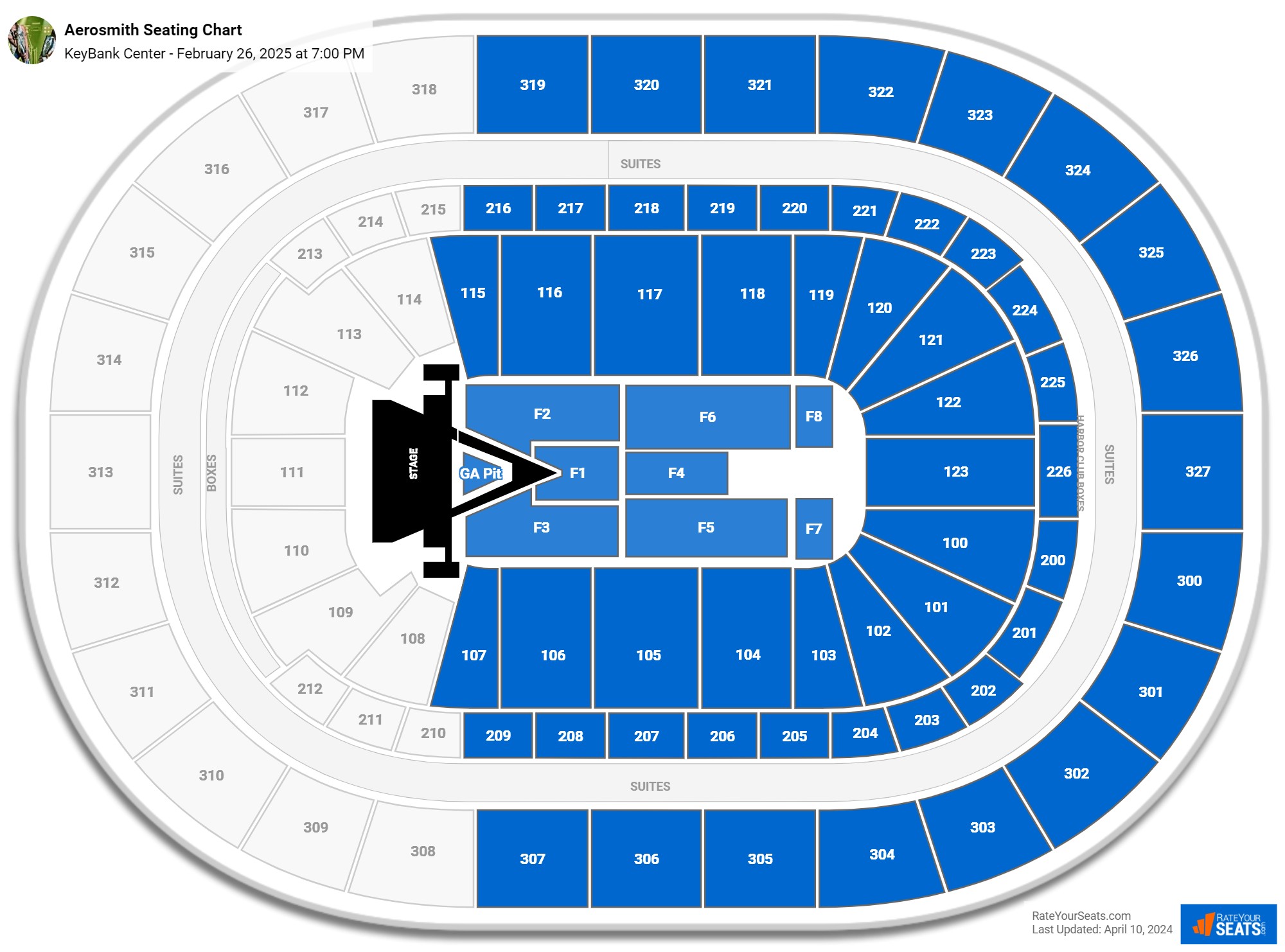 KeyBank Center Concert Seating Chart