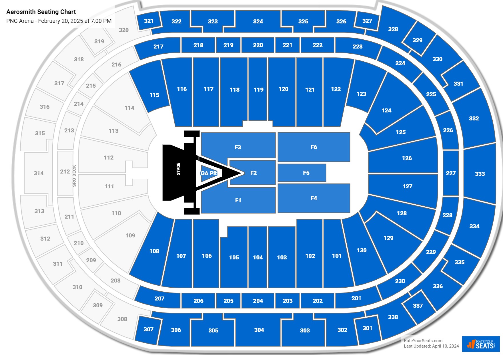 PNC Arena Concert Seating Chart